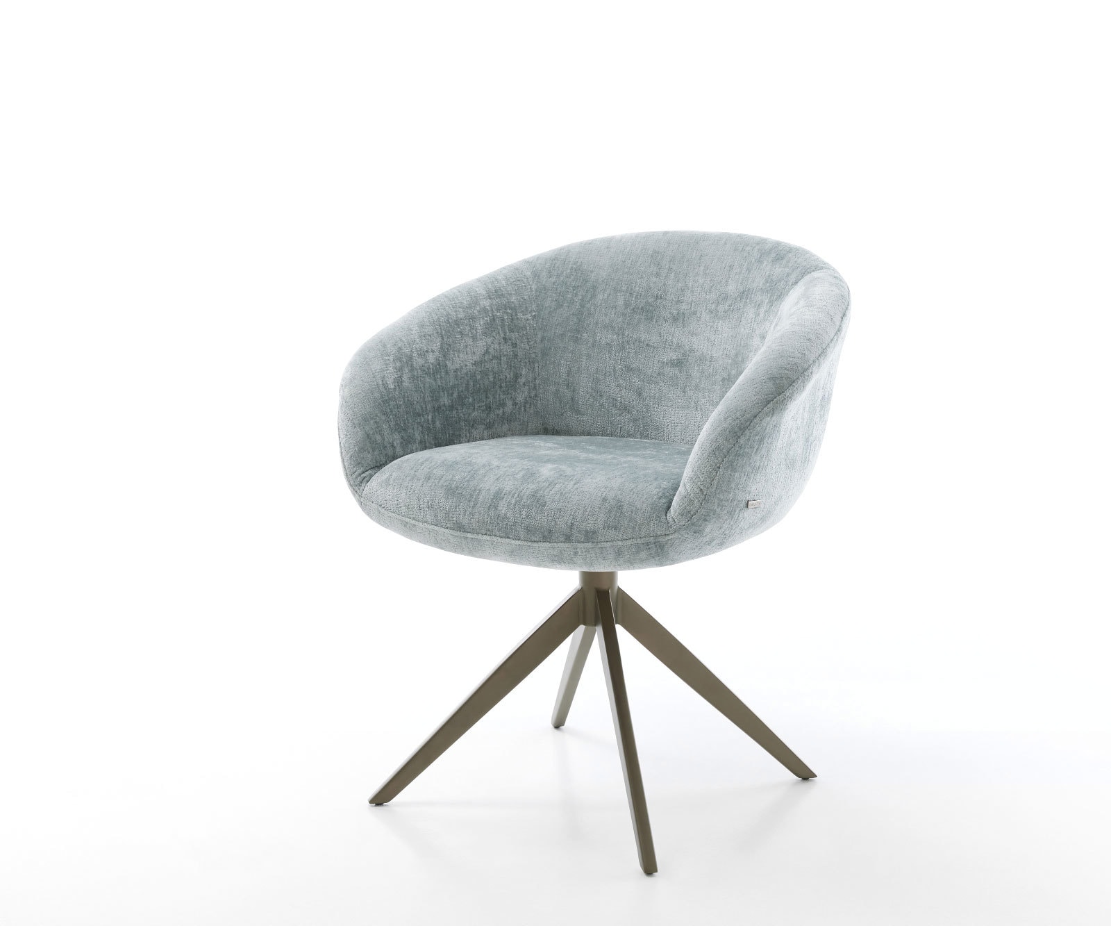 Drehstuhl Vinka-Flex mit Armlehnen Chenille Pastellblau Kreuzgestell breit Effektfinish Titan 360° drehbar Wippfunktion Taschenfederkern Drehstuhl Vinka-Flex mit Armlehnen Chenille Pastellblau Kreuzgestell breit Effektfinish Titan 360° drehbar Wippfunktion Taschenfederkern