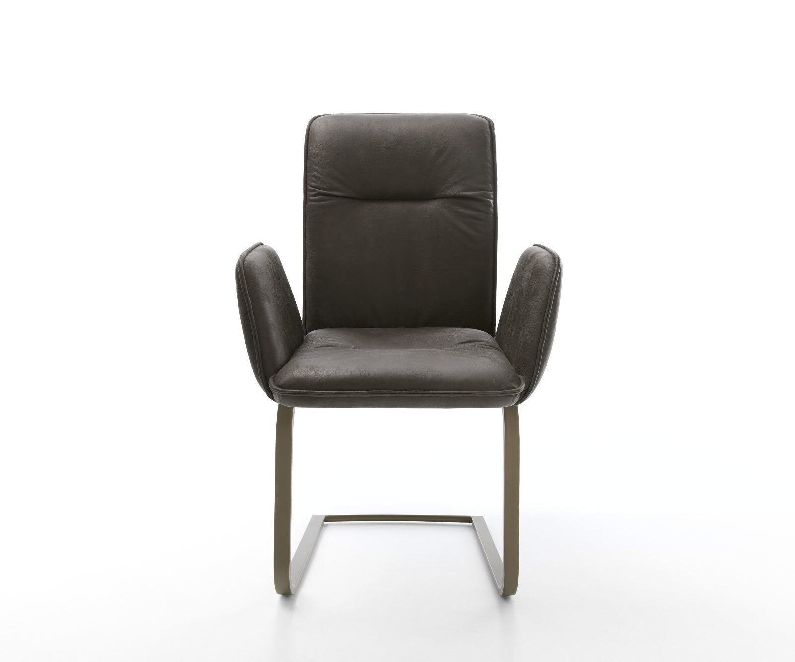 Freischwinger Vinja-Flex Mikrofaser Anthrazit Vintage Freischwinger flach Effektfinish Titan 1