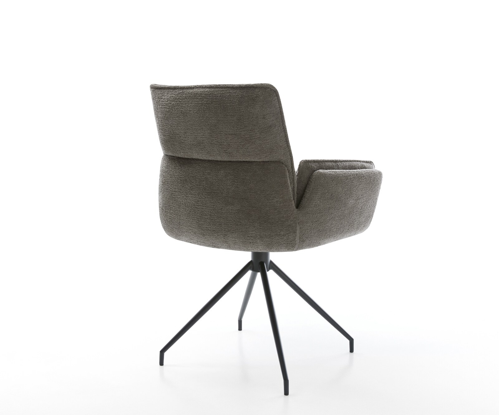 Esszimmerstuhl Nela-Flex Bouclé Soft Schlamm Kreuzgestell konisch Schwarz 4