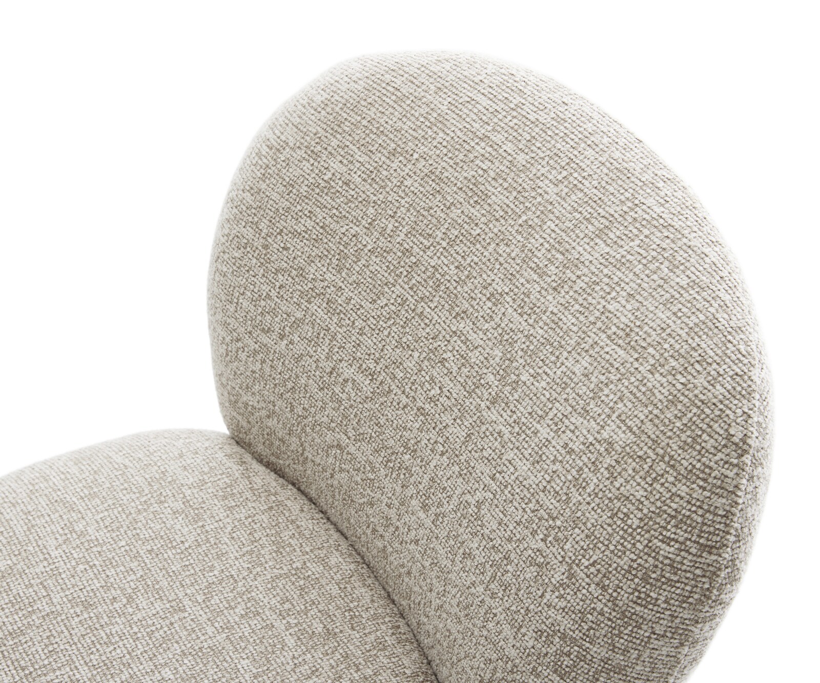 Drehstuhl Nube-Flex Webstoff Soft Beige Kreuzgestell breit Weiß 360° drehbar Wippfunktion Taschenfederkern 4