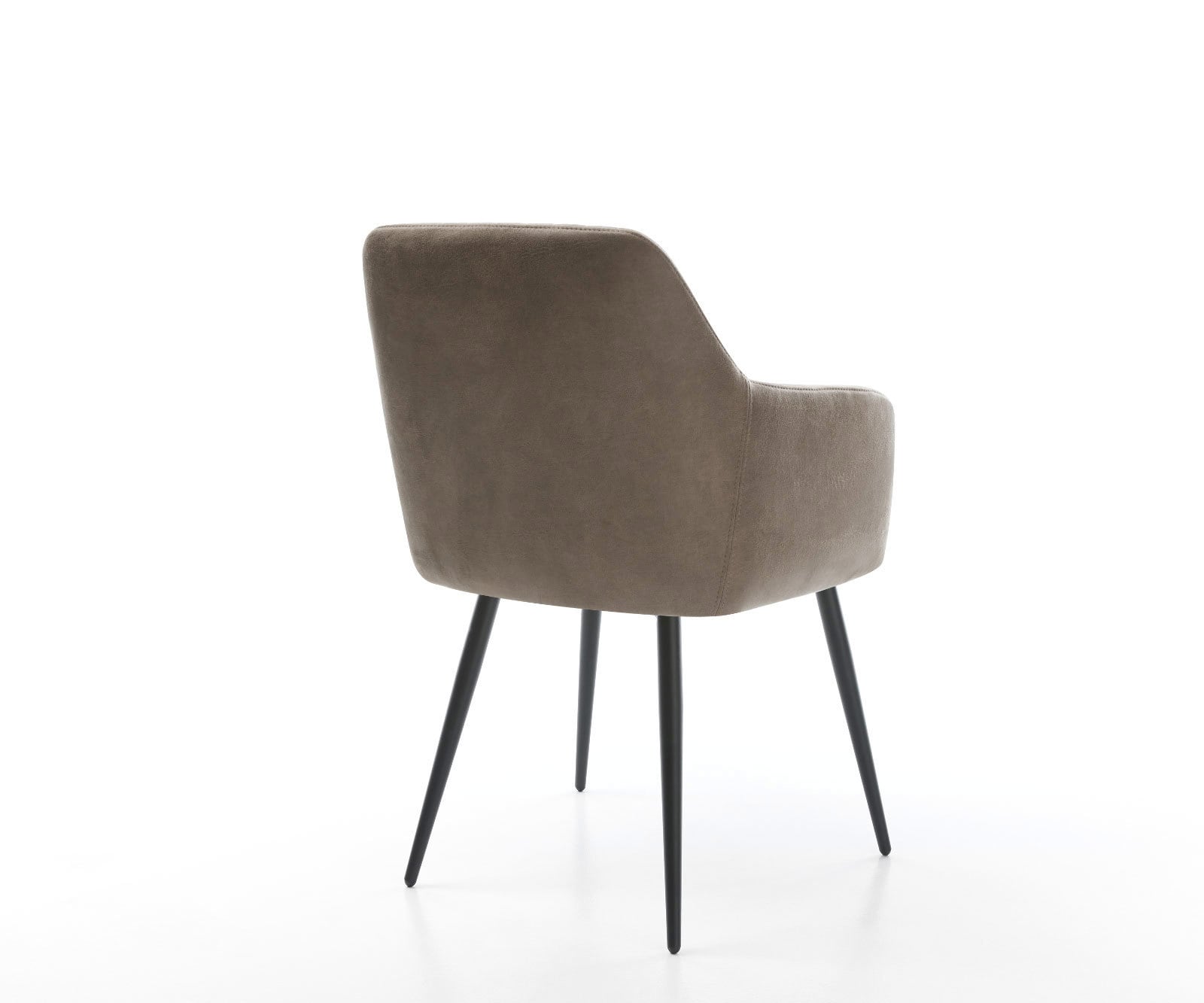 Esszimmerstuhl Greg-Flex Mikrofaser Taupe Vintage 4-Fuß konisch Schwarz Taschenfederkern 5