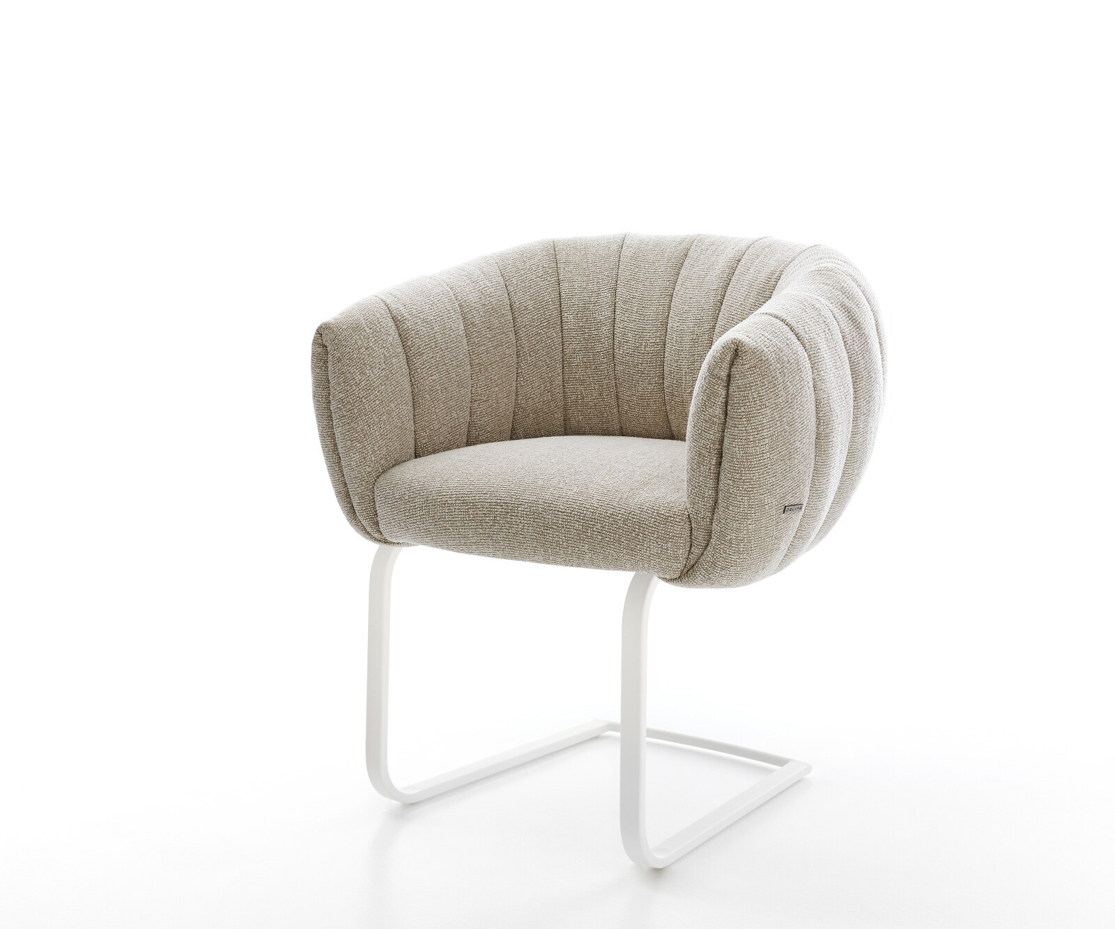 Freischwinger Jada-Flex Webstoff Soft Beige Freischwinger flach Weiß Taschenfederkern 1