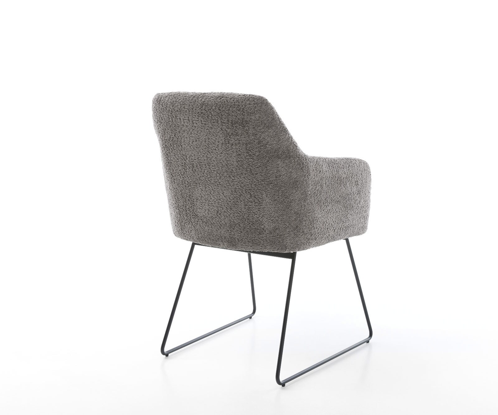 Esszimmerstuhl Greg-Flex Bouclé Grau Kufengestell Schwarz Taschenfederkern 4 Esszimmerstuhl Greg-Flex Bouclé Grau Kufengestell Schwarz Taschenfederkern 4