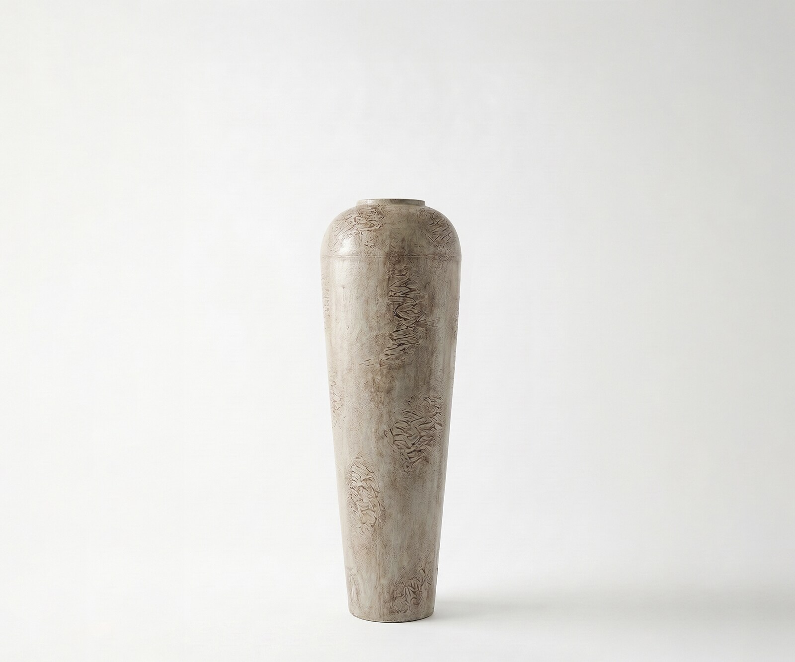 Vase Tavera Metall Ivory Terra B24 x T24 x H70 cm Handgemacht