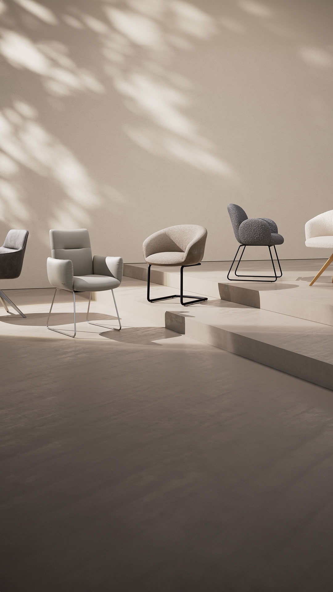 5 verschidene Flex Stühle von Delife