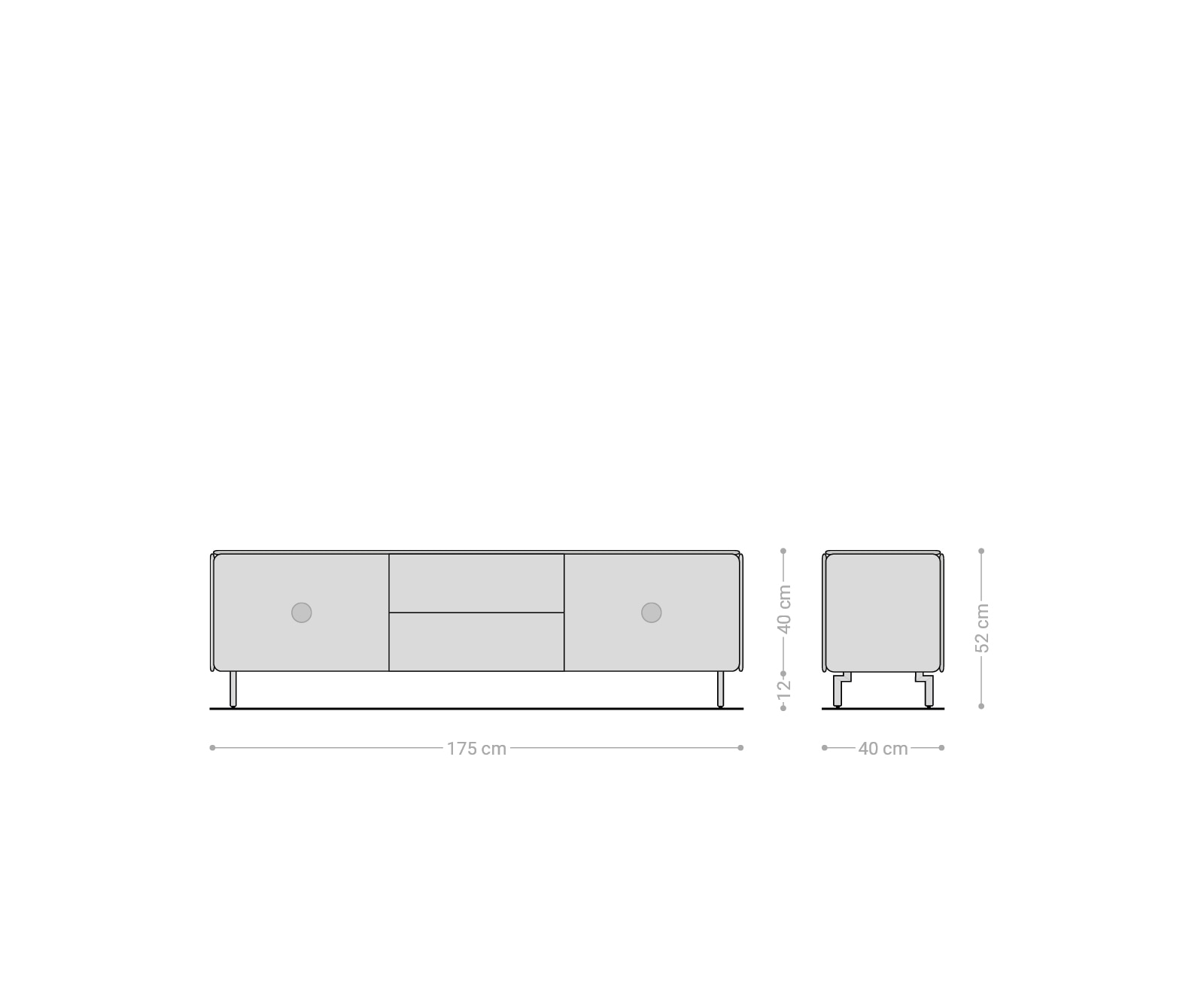 Lowboard Shavani 175 cm Akazie Natur 2 Türen 2 Schubladen Fuß Oval Edelstahl 6 Lowboard Shavani 175 cm Akazie Natur 2 Türen 2 Schubladen Fuß Oval Edelstahl 6