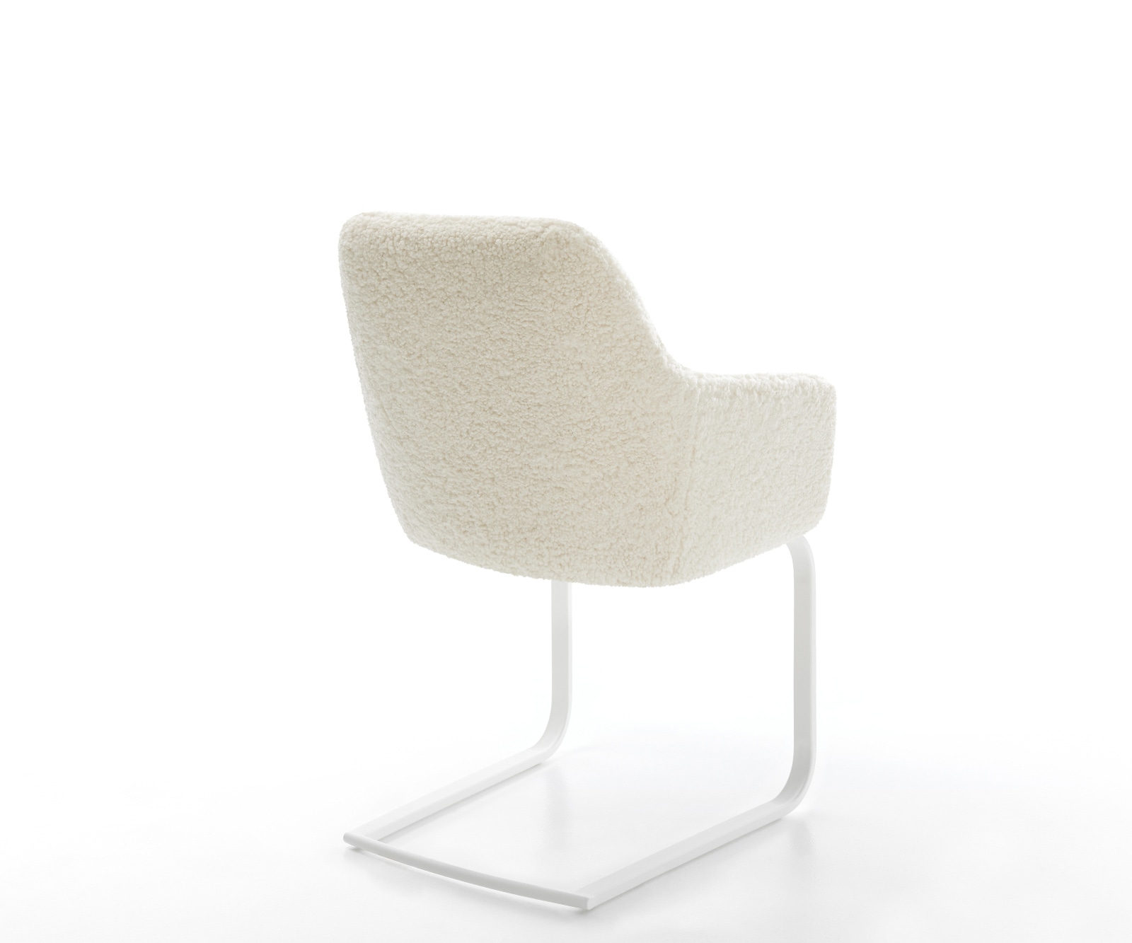 Freischwinger Pejo-Flex Teddystoff Beige Freischwinger flach Weiß Taschenfederkern 4