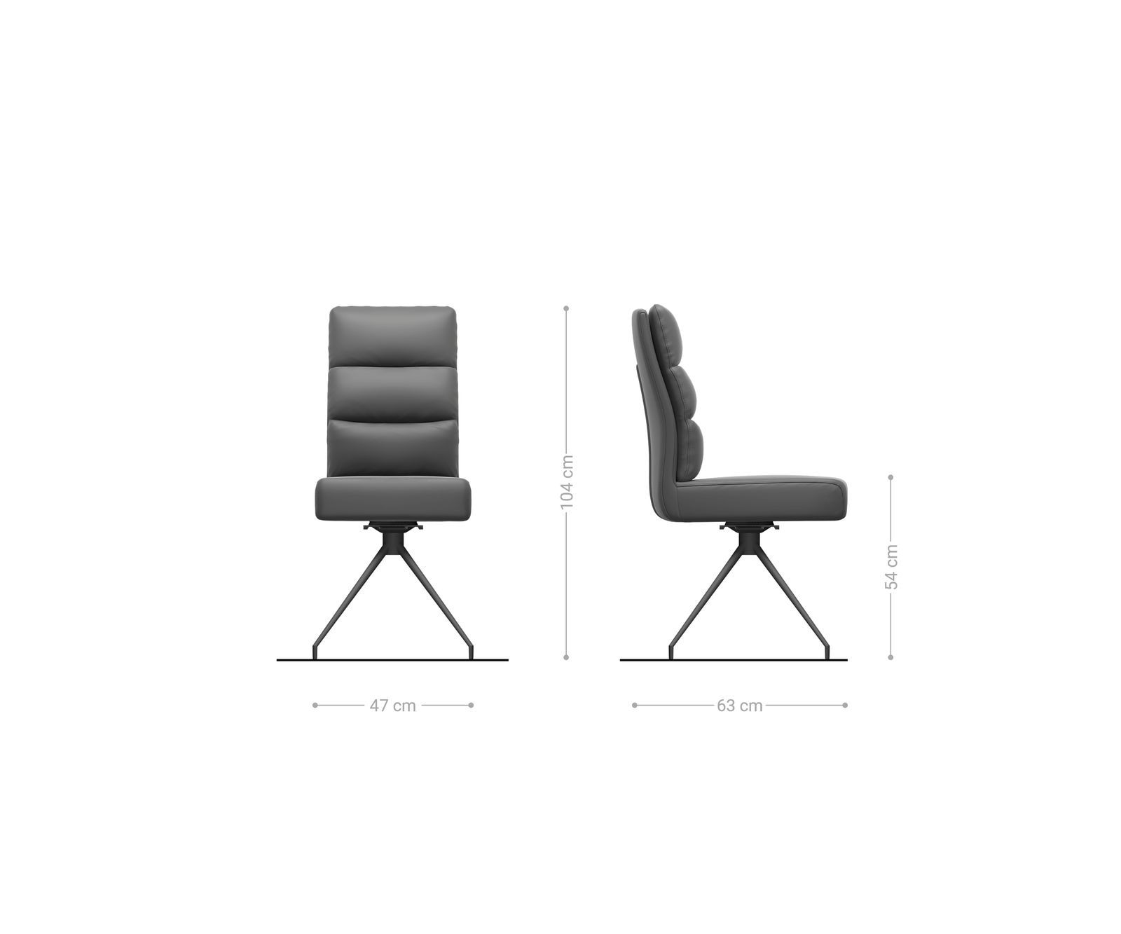 Esszimmerstuhl Pela-Flex Echt-Leder Schwarz Kreuzgestell konisch Schwarz Taschenfederkern 5 Esszimmerstuhl Pela-Flex Echt-Leder Schwarz Kreuzgestell konisch Schwarz Taschenfederkern 5