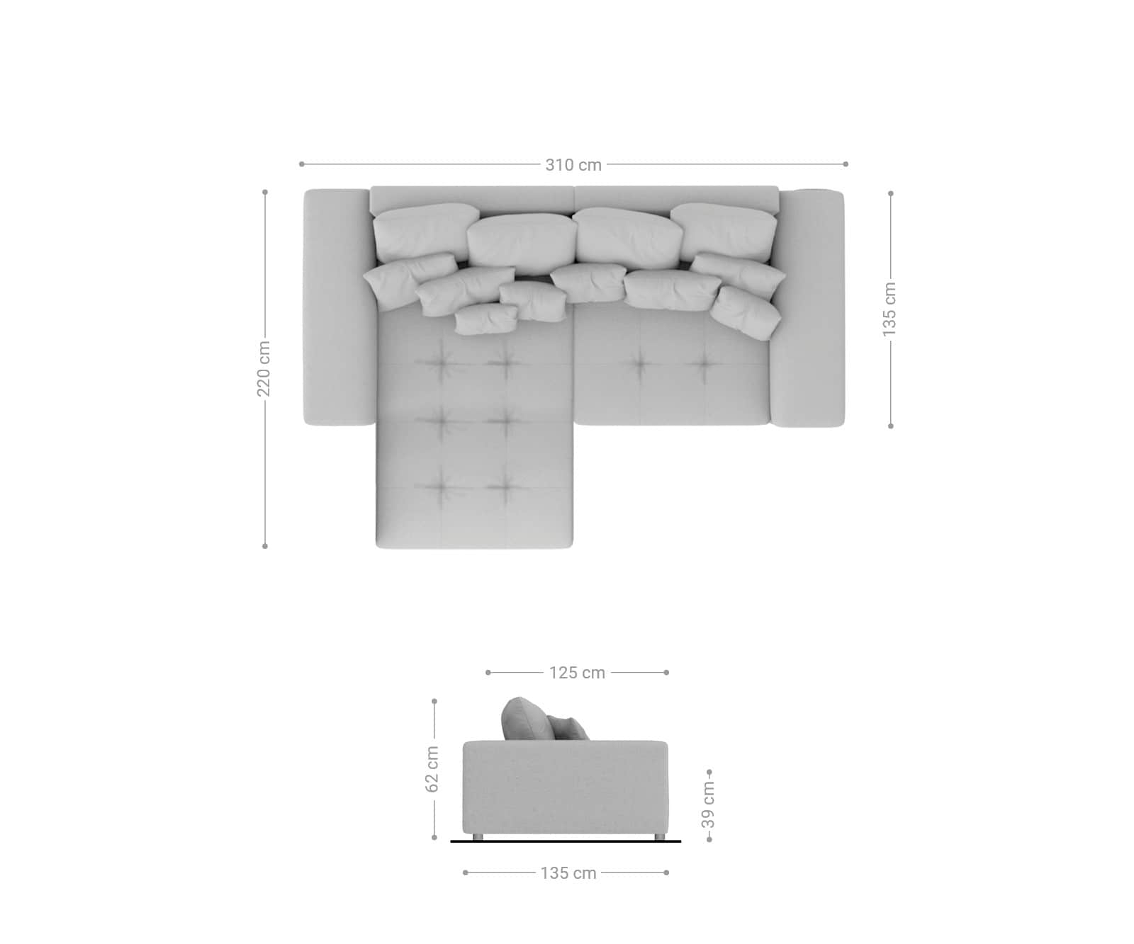 Eckcouch Violetta 300 x 220 cm Lederimitat   Braun Recamiere variabel 6 Eckcouch Violetta 300 x 220 cm Lederimitat   Braun Recamiere variabel 6