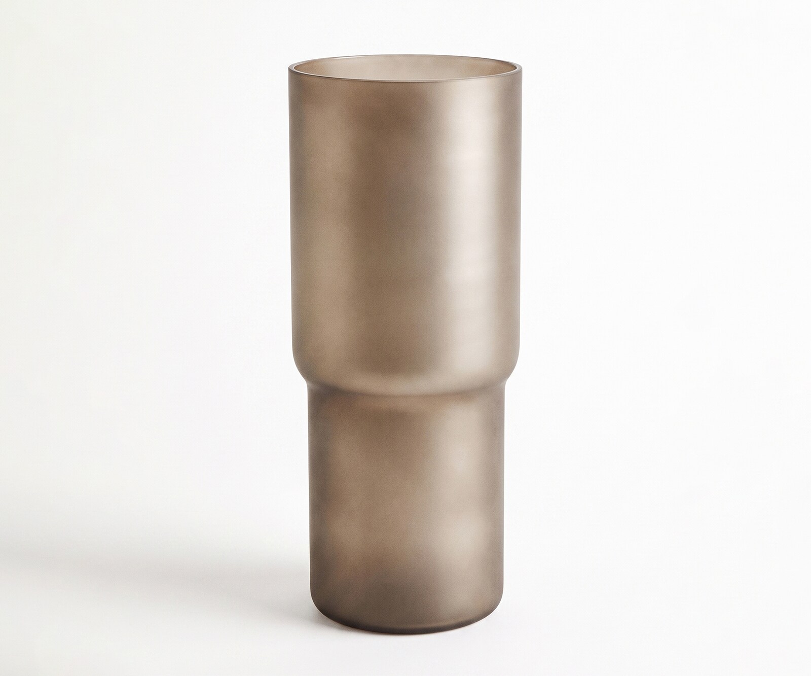 Vase Columna l20 x P20 x H49 cm Verre Opal Soufflé à la bouche