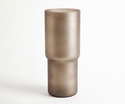 Vase Columna B20 x T20 x H49 cm Glas Opal Mundgeblasen
