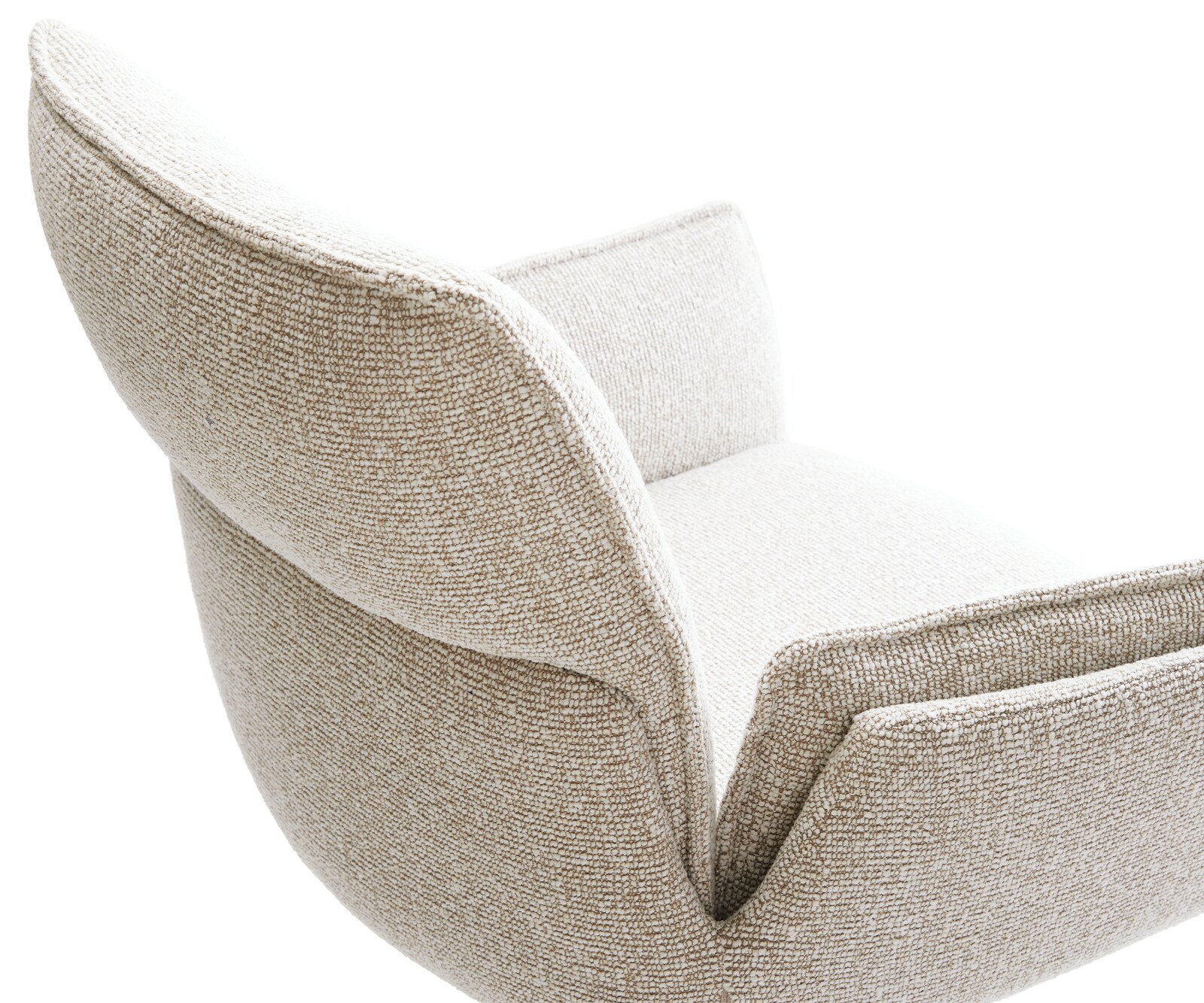 Esszimmerstuhl Nela-Flex Webstoff Soft Beige Kreuzgestell konisch Schwarz 3