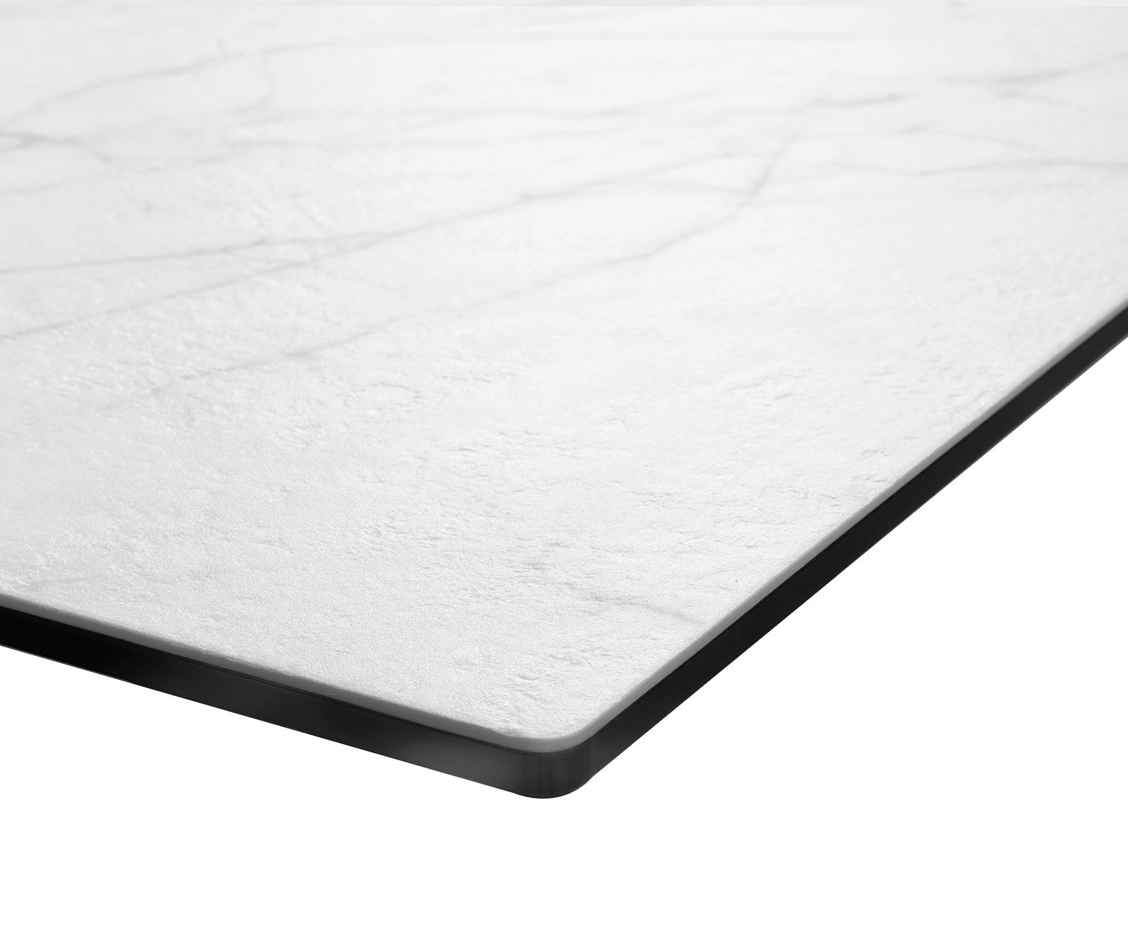Esstisch Edge 200x100cm Keramik Laminam®Statuarietto Weiß Mittelfuß Kreuz Schwarz 3 Esstisch Edge 200x100cm Keramik Laminam®Statuarietto Weiß Mittelfuß Kreuz Schwarz 3