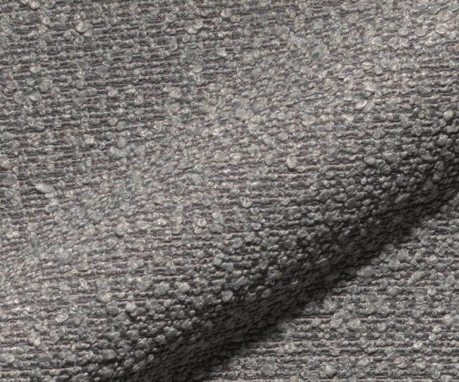 Esszimmerstuhl Caja-Flex mit Armlehnen Bouclé Silbergrau 4-Fuß konisch Schwarz Taschenfederkern 3