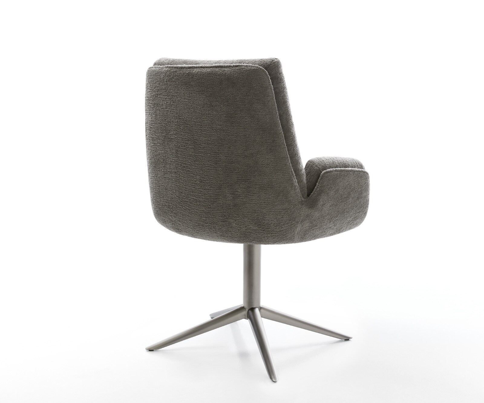 Drehstuhl Clea-Flex Bouclé Soft Schlamm Fußkreuz Graphit 360° drehbar Wippfunktion 4