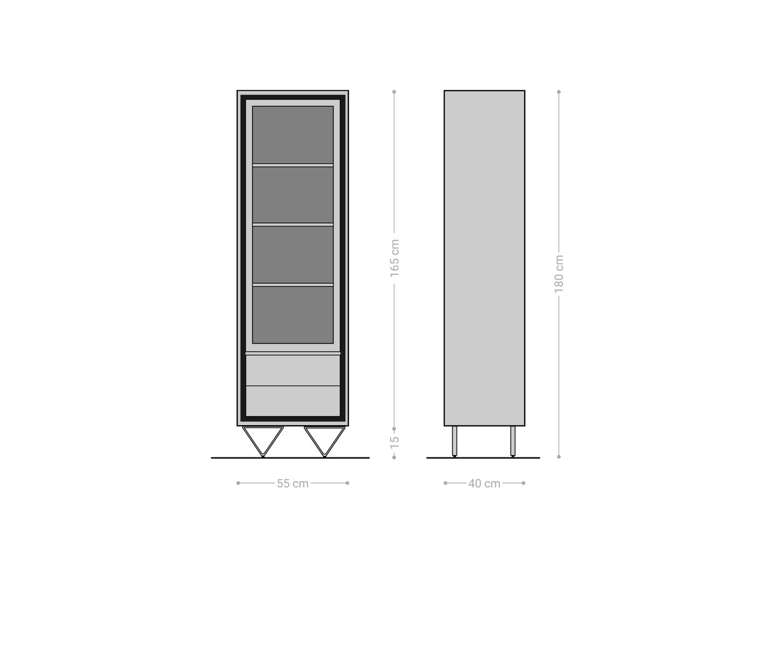 Vitrine Stonegrace 55x180 Akazie Natur 1 Tür 2 Schubladen Steinfurnier V-Fuß 6 Vitrine Stonegrace 55x180 Akazie Natur 1 Tür 2 Schubladen Steinfurnier V-Fuß 6