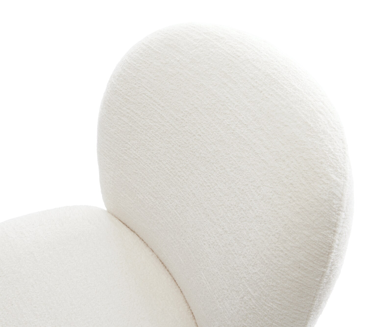 Esszimmerstuhl Nube-Flex Bouclé Soft Beige 4-Fuß konisch Schwarz Taschenfederkern 4