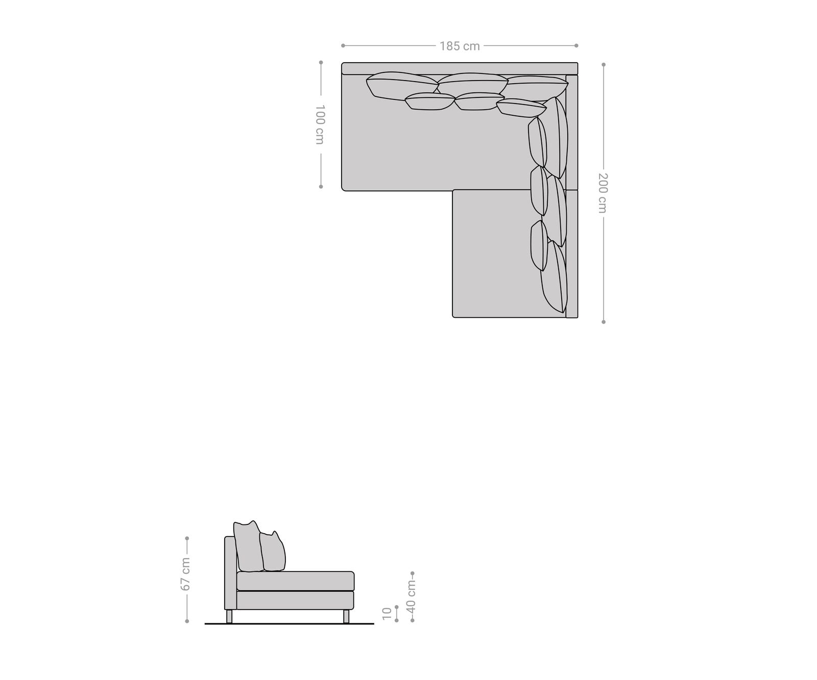 Ecksofa Clovis Grau Flachgewebe Ottomane Links Modulsofa 1 Ecksofa Clovis Grau Flachgewebe Ottomane Links Modulsofa 1