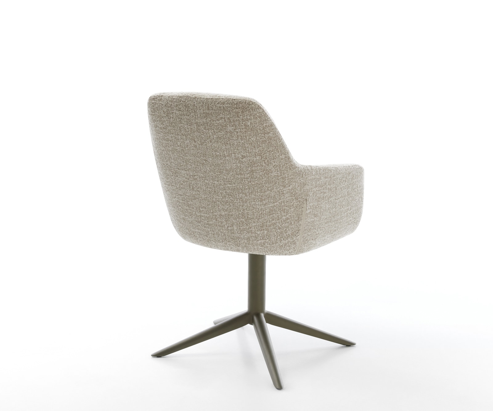 Drehstuhl Pejo-Flex Webstoff Soft Beige Fußkreuz Effektfinish Titan 360° drehbar Wippfunktion Taschenfederkern 4