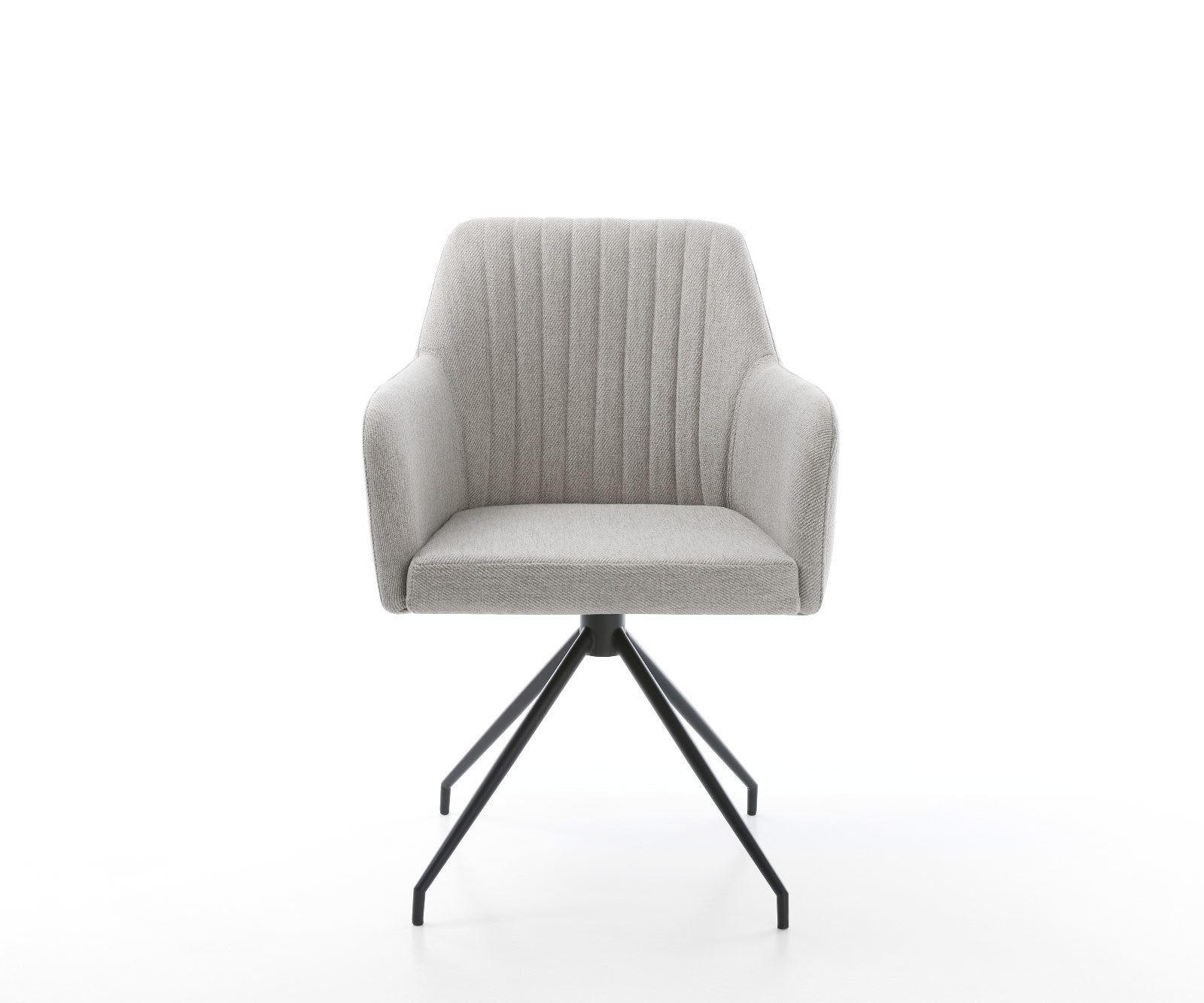 Esszimmerstuhl Greg-Flex Stripes Hellgrau Kreuzgestell konisch Schwarz Taschenfederkern 1 Esszimmerstuhl Greg-Flex Stripes Hellgrau Kreuzgestell konisch Schwarz Taschenfederkern 1
