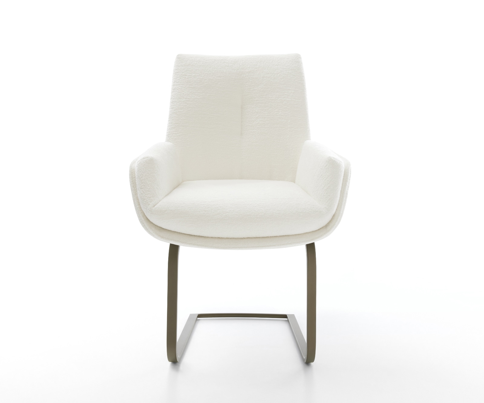 Freischwinger Clea-Flex Bouclé Soft Beige Freischwinger flach Effektfinish Titan 1