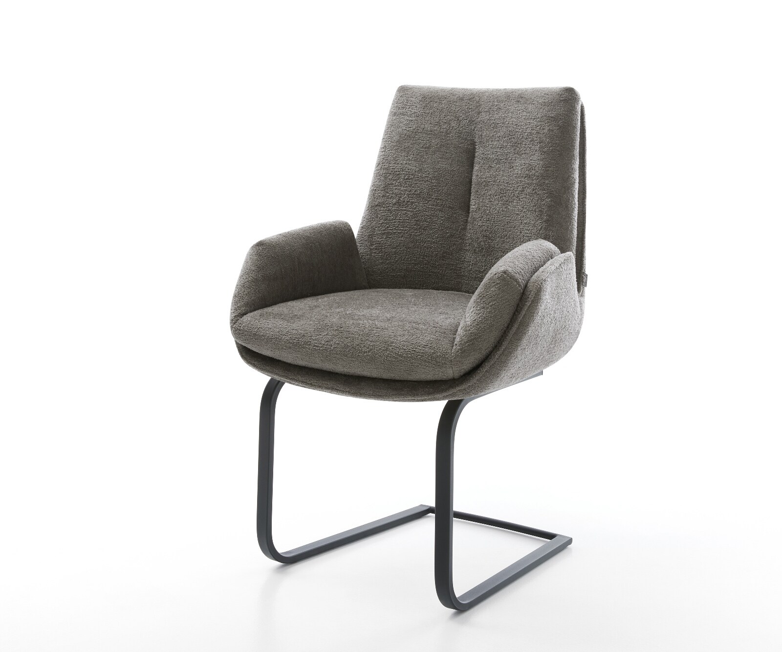 Freischwinger Clea-Flex Bouclé Soft Schlamm Freischwinger flach Schwarz günstig online kaufen