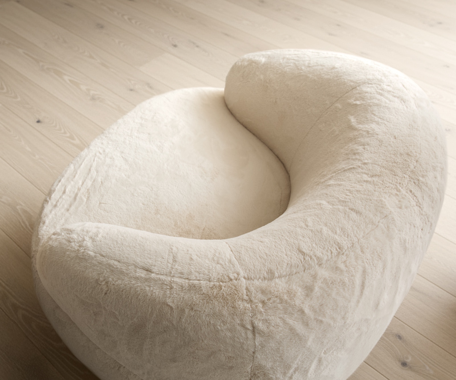Loungesessel Nova 88x88 cm Plüsch Creme-Weiß 3 Loungesessel Nova 88x88 cm Plüsch Creme-Weiß 3