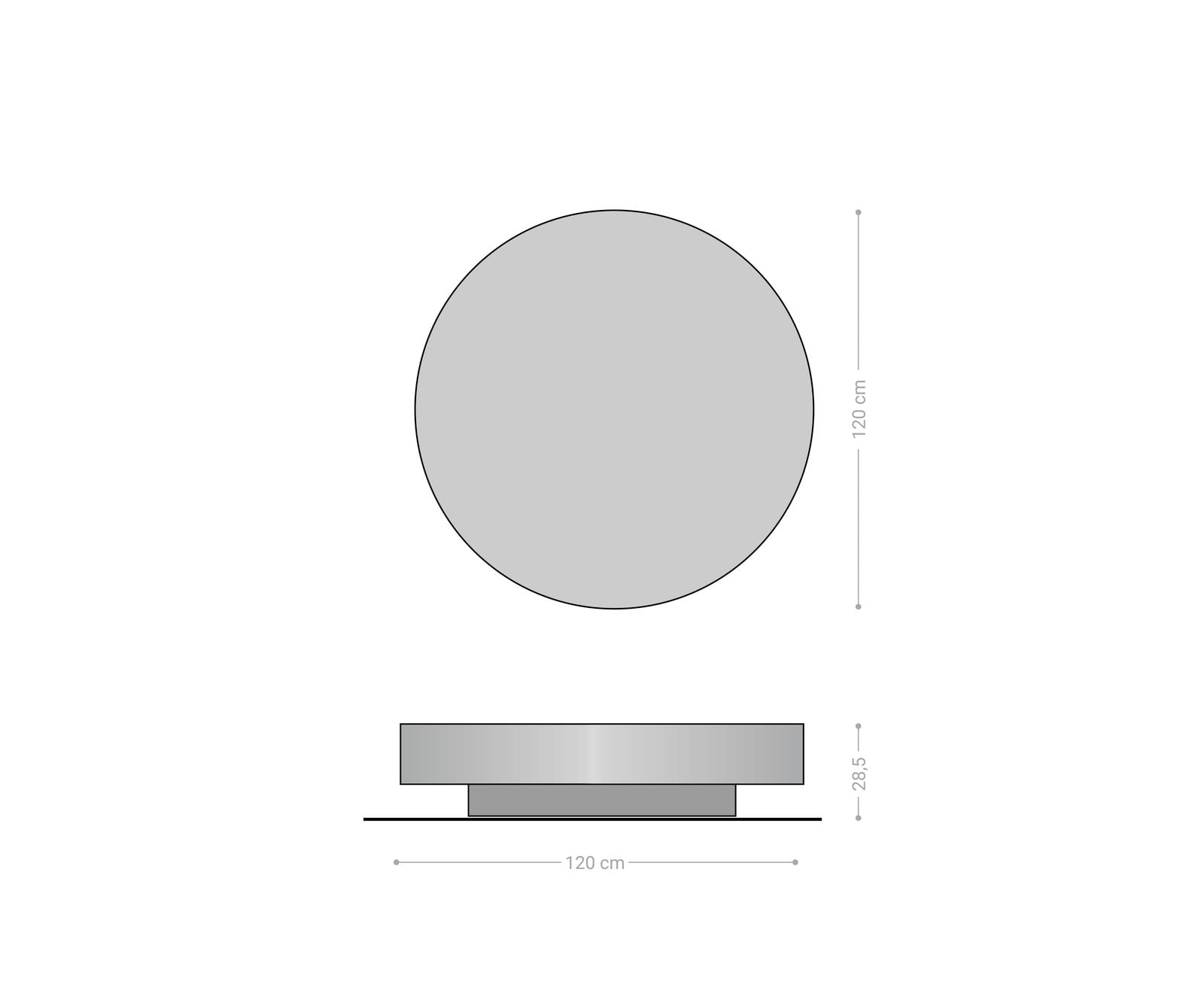 Couchtisch Ryo 120x30 cm Metallic Gold 1 Couchtisch Ryo 120x30 cm Metallic Gold 1