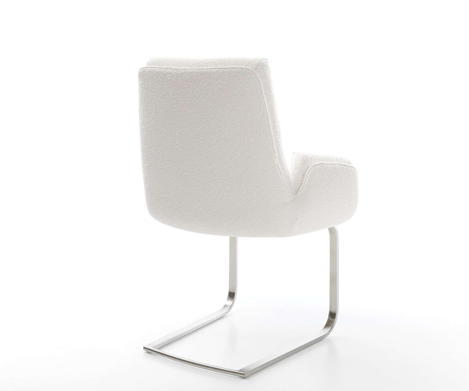 Freischwinger Clea-Flex Bouclé Creme-Weiß Freischwinger flach Edelstahl 5