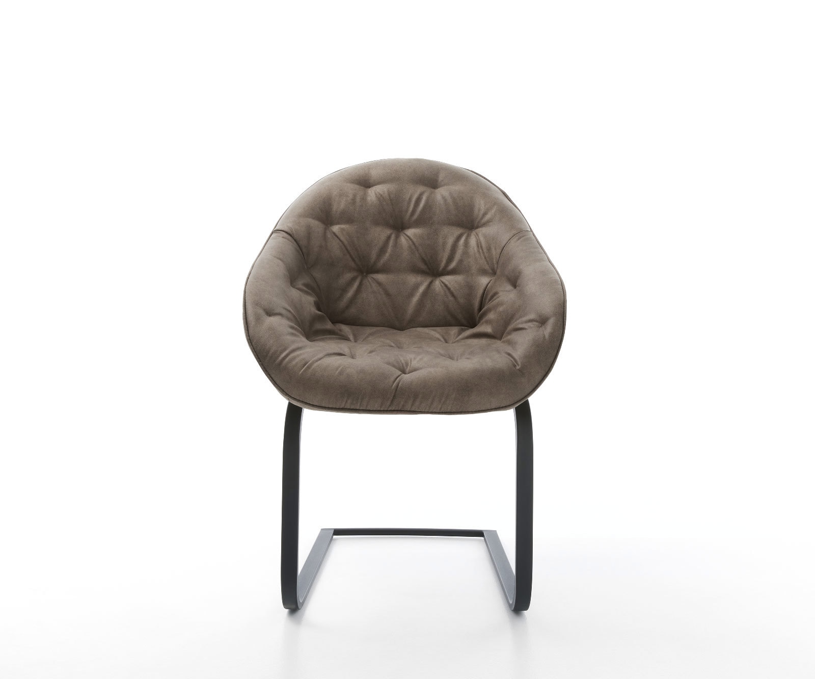 Freischwinger Gaio-Flex Mikrofaser Taupe Vintage Freischwinger flach Schwarz 2
