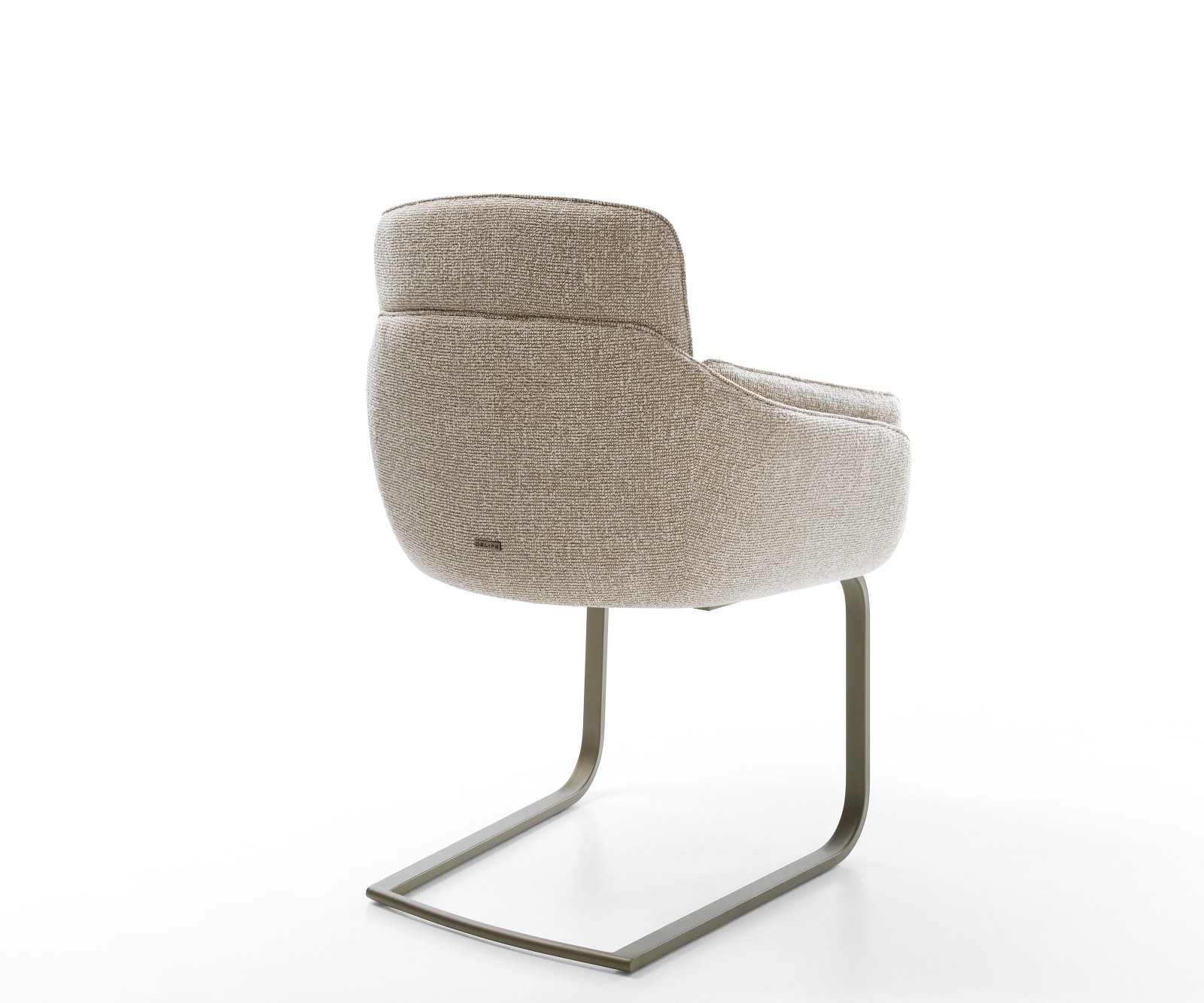 Freischwinger Luan-Flex mit Armlehnen Webstoff Soft Beige Freischwinger flach Effektfinish Titan 5