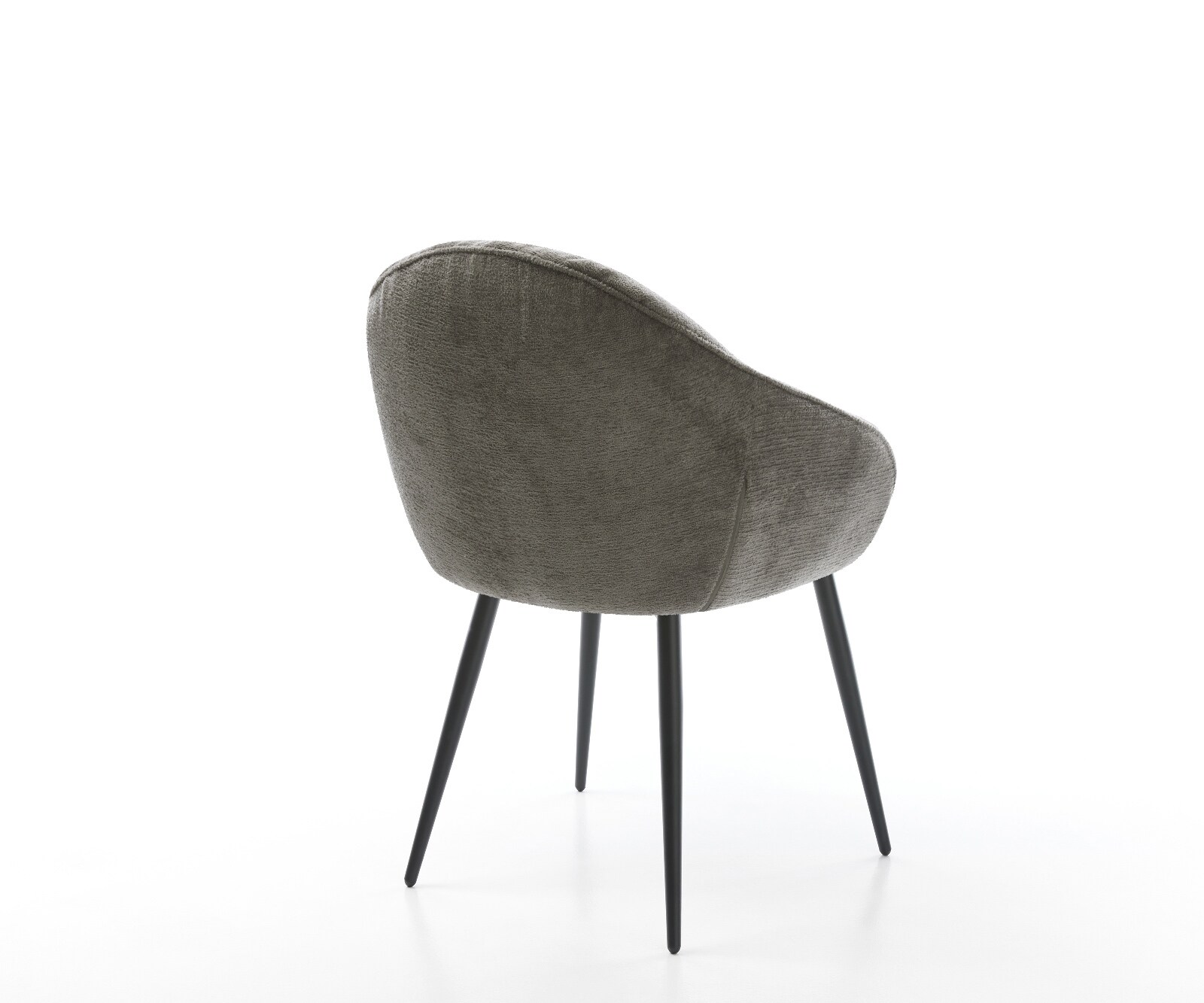 Esszimmerstuhl Gaio-Flex Bouclé Soft Schlamm 4-Fuß konisch Schwarz 4