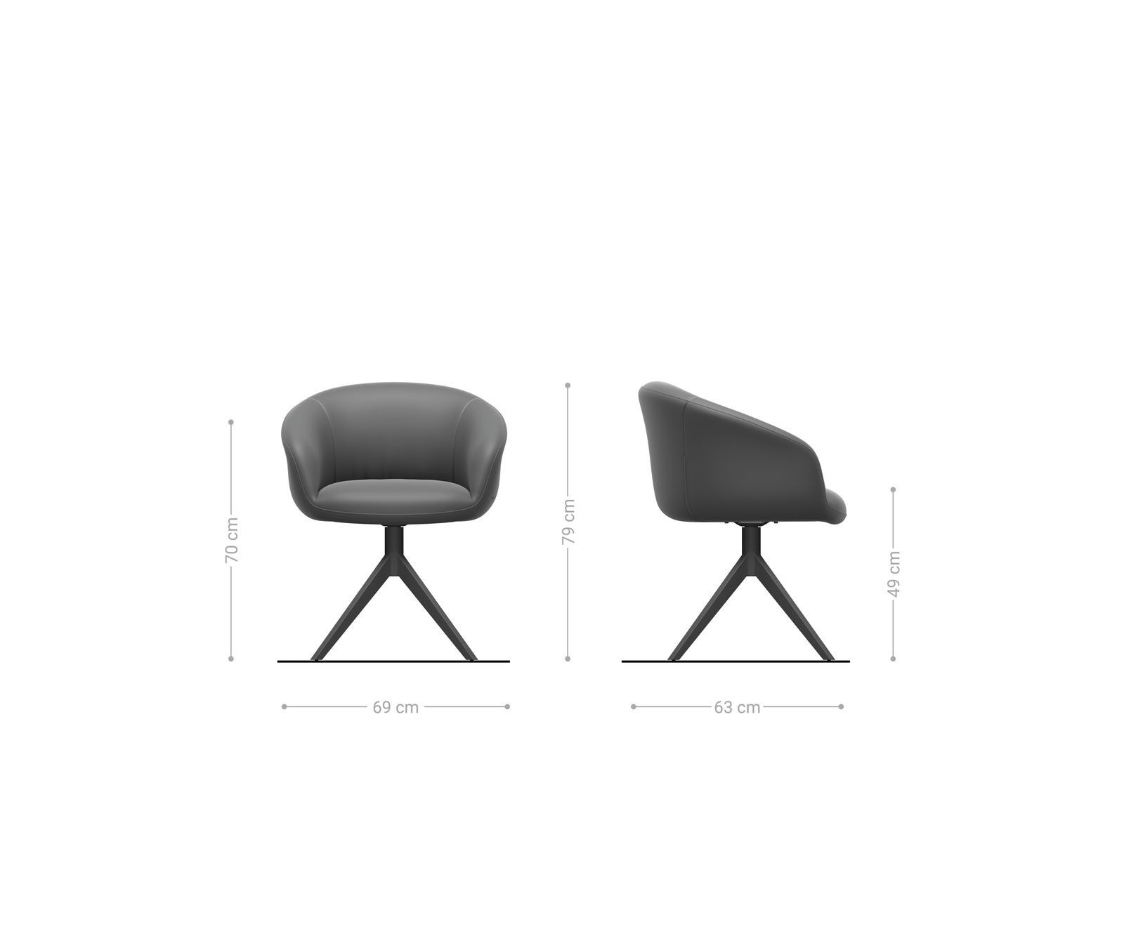 Drehstuhl Vinka-Flex mit Armlehnen Bouclé Weiß Kreuzgestell breit Effektfinish Titan 360° drehbar Taschenfederkern 5 Drehstuhl Vinka-Flex mit Armlehnen Bouclé Weiß Kreuzgestell breit Effektfinish Titan 360° drehbar Taschenfederkern 5