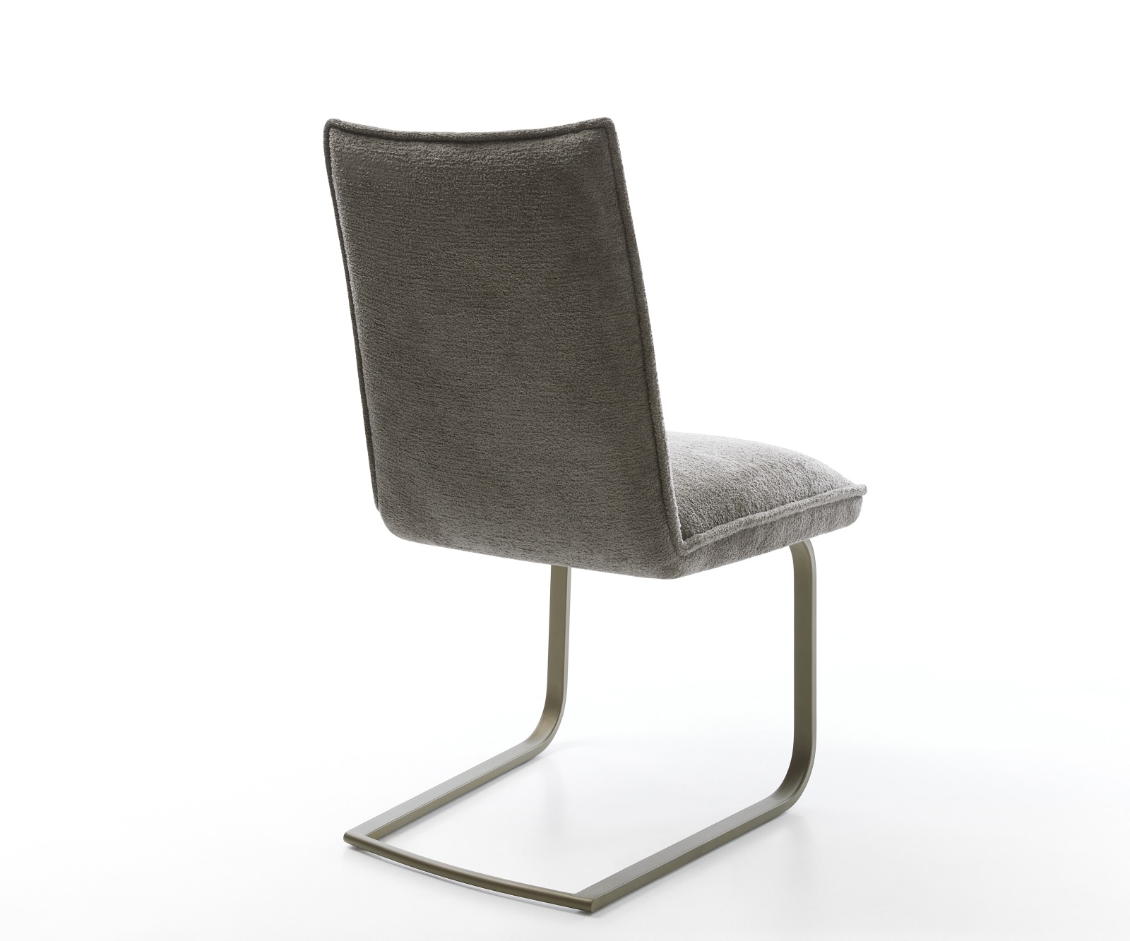 Freischwinger Lelio-Flex Bouclé Soft Schlamm Freischwinger flach Effektfinish Titan Taschenfederkern 5