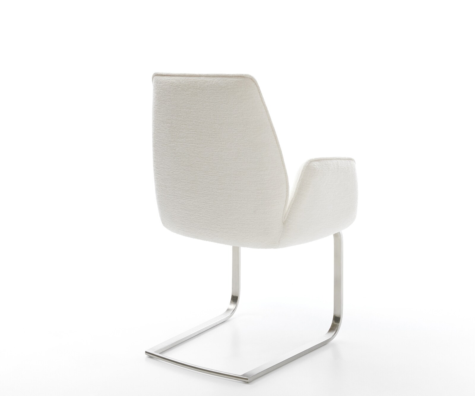 Freischwinger Zoa-Flex Bouclé Soft Beige Freischwinger flach Edelstahl Taschenfederkern 4