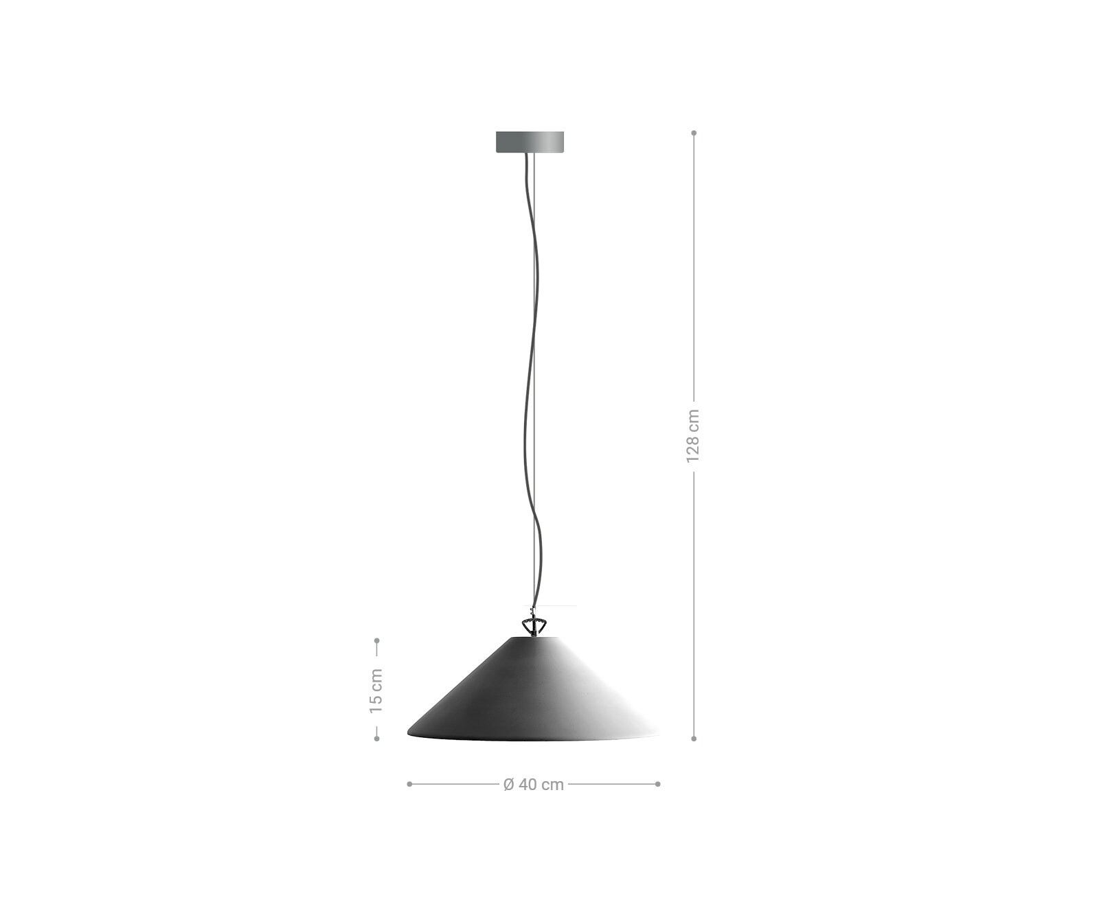 Pendelleuchte Fatua 40 cm Beton 60 W Pendelleuchte Hängeleuchte 8