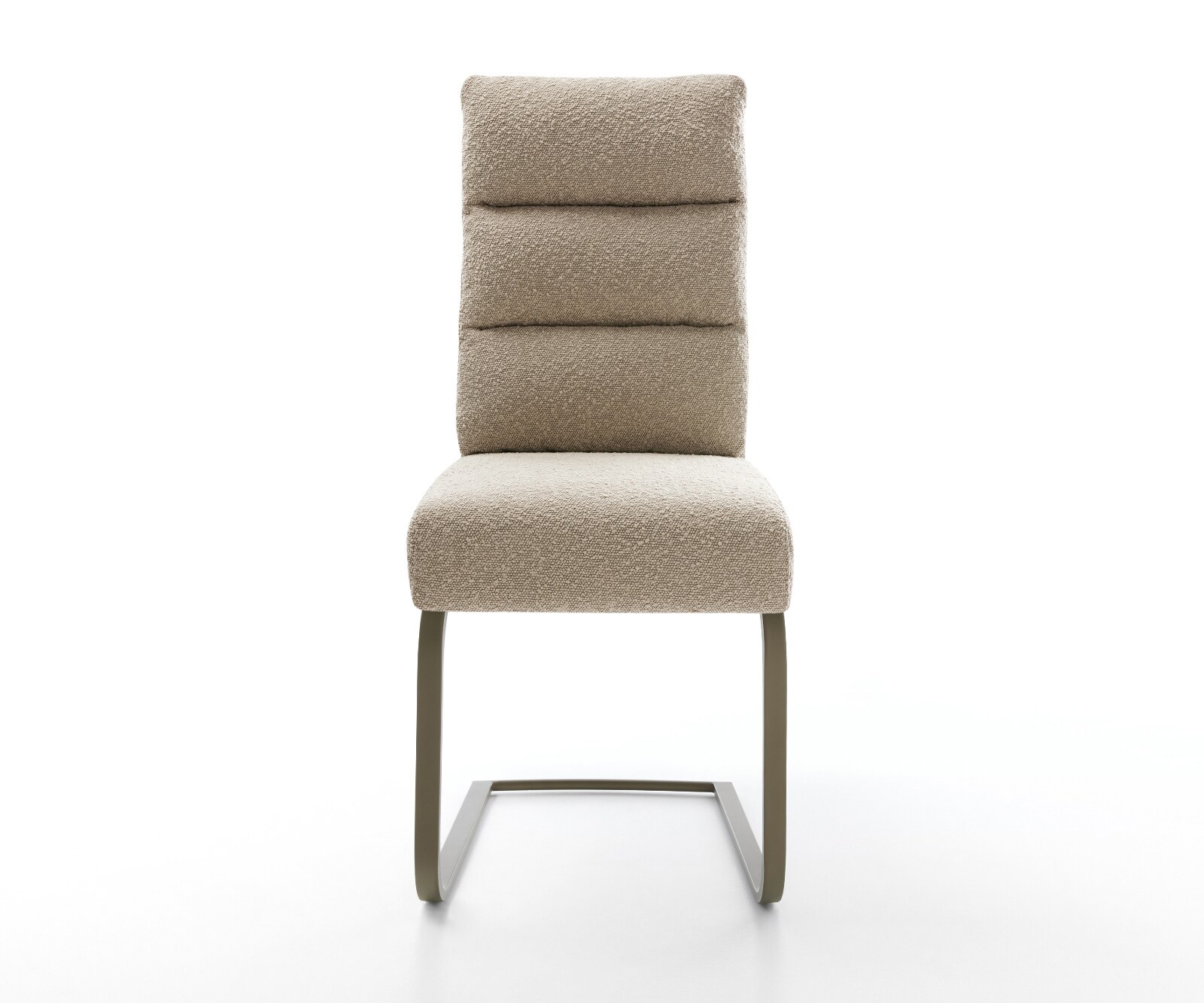 Freischwinger Pela-Flex Bouclé Schlamm Freischwinger flach Effektfinish Titan Taschenfederkern 1