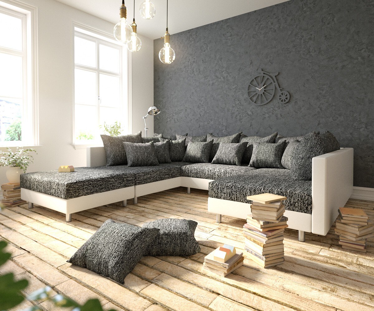 Couch Clovis Wohnlandschaft Modulsofa Design Sofa 3
