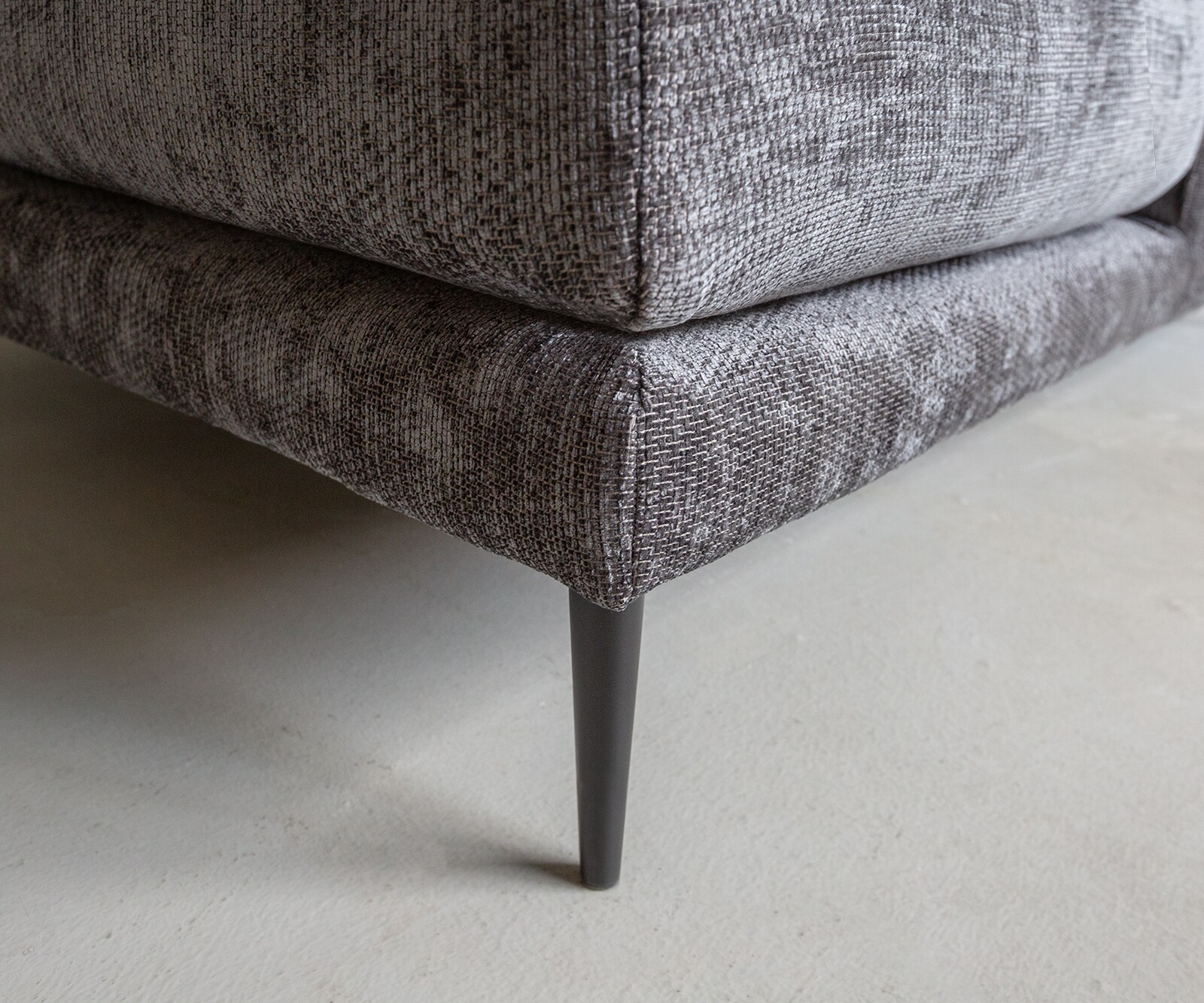 Ecksofa Sottil 290 x 165cm Chenille Anthrazit Recamiere links 5