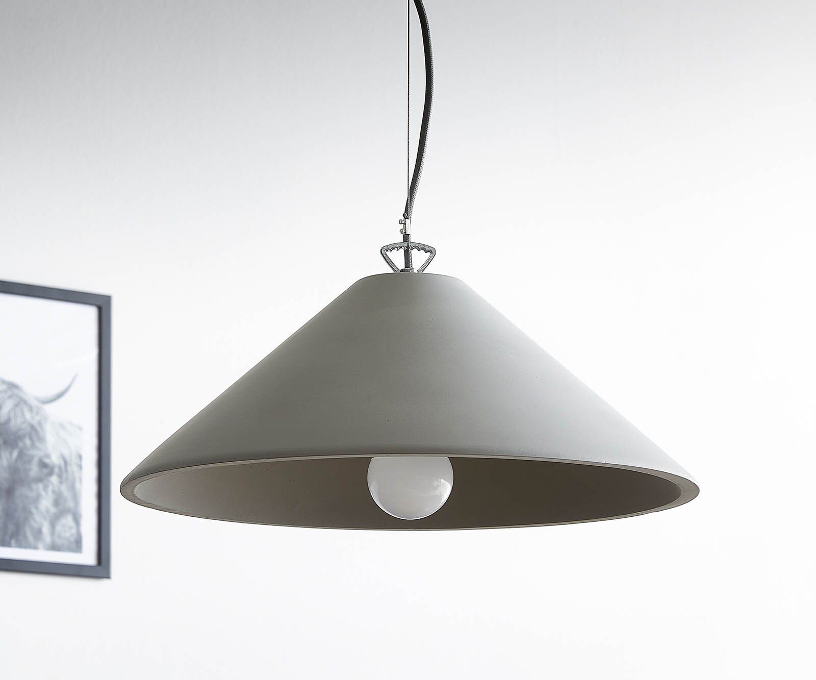 Pendelleuchte Fatua 40 cm Beton 60 W Pendelleuchte Hängeleuchte 3