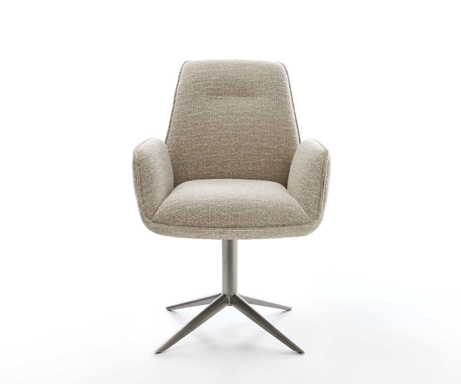 Drehstuhl Zoa-Flex Webstoff Soft Beige Fußkreuz Graphit 360° drehbar Wippfunktion Taschenfederkern 1