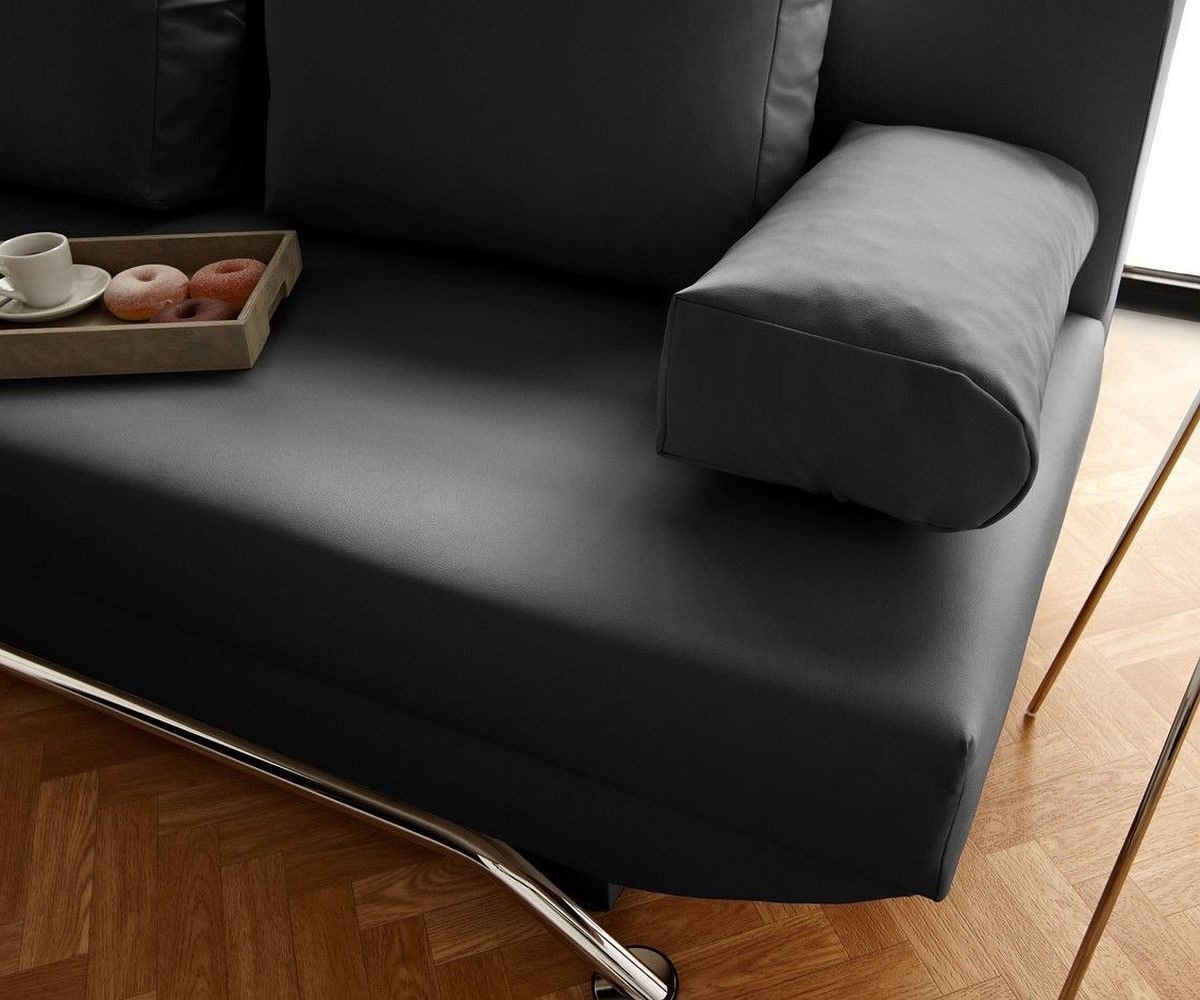Schlafsofa Cady 200x90 cm Schwarz mit Schlaffunktion  4 Schlafsofa Cady 200x90 cm Schwarz mit Schlaffunktion  4