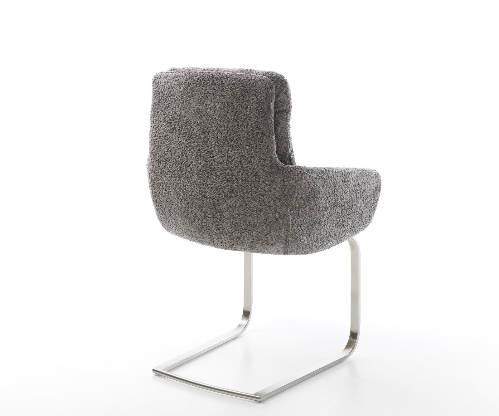 Freischwinger Abelia-Flex mit Armlehnen Bouclé Grau Freischwinger flach Edelstahl 4 Freischwinger Abelia-Flex mit Armlehnen Bouclé Grau Freischwinger flach Edelstahl 4