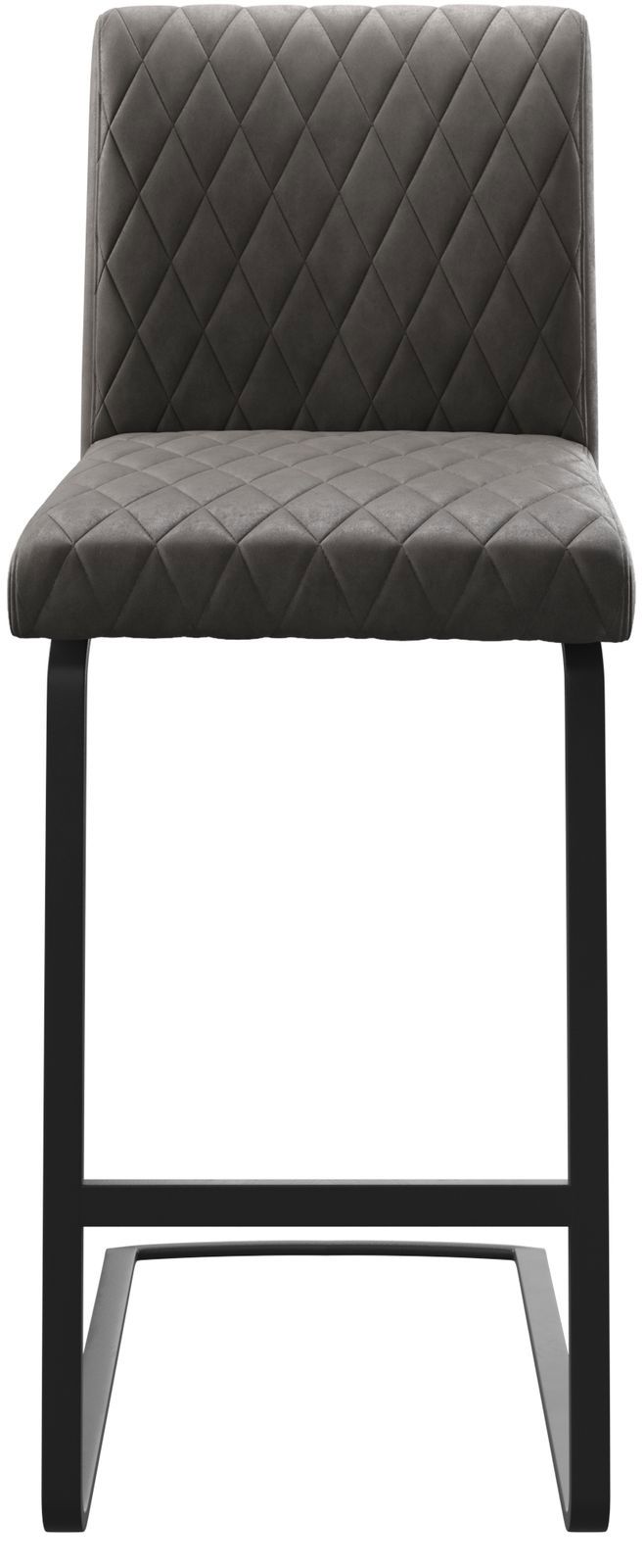 Barstuhl Earnest-Flex Diamant-Steppung Anthrazit Vintage Freischwinger flach Metall 3