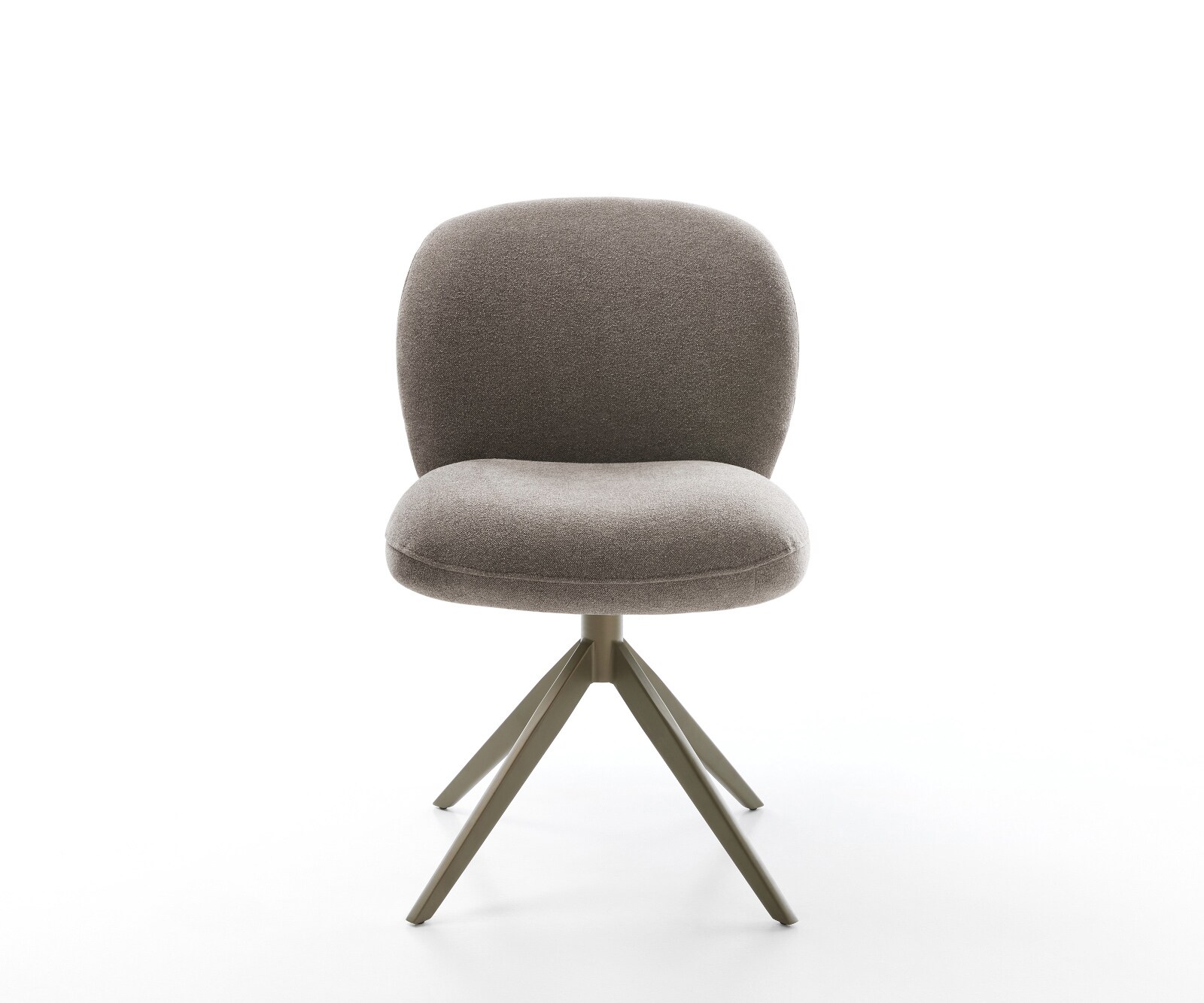 Drehstuhl Nube-Flex Strukturstoff Soft Taupe Kreuzgestell breit Effektfinish Titan 360° drehbar Wippfunktion Taschenfederkern 2