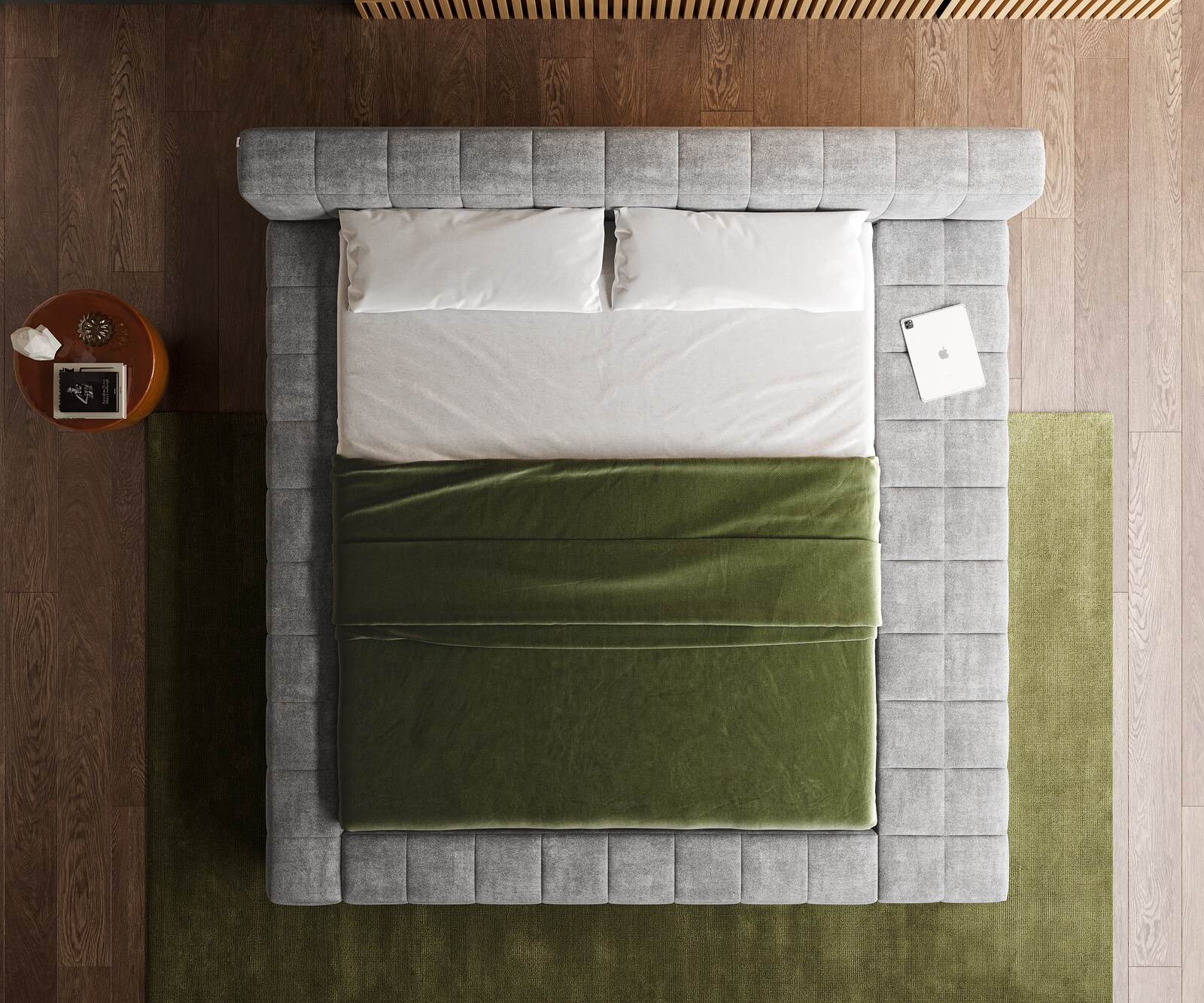 Polsterbettgestell Espazio 180x200 cm Strukturstoff Soft Grau 6