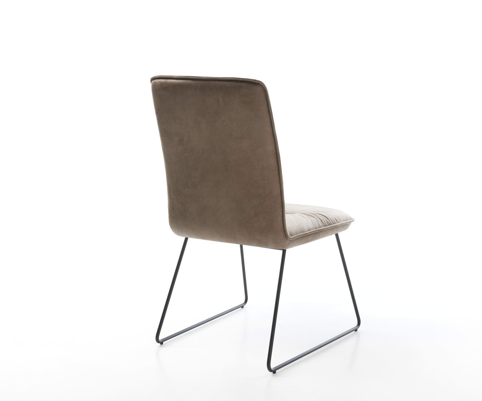 Esszimmerstuhl Vinjo-Flex Mikrofaser Taupe Vintage Kufengestell Schwarz 4 Esszimmerstuhl Vinjo-Flex Mikrofaser Taupe Vintage Kufengestell Schwarz 4