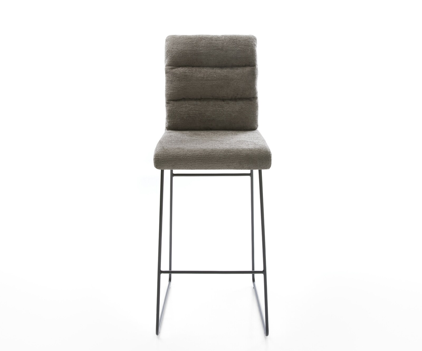 Barstuhl Pela-Flex Bouclé Soft Schlamm Kufengestell Metall Schwarz 2