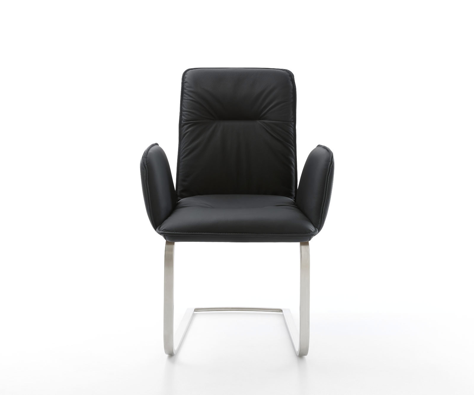 Freischwinger Vinja-Flex Echt-Leder Schwarz Freischwinger flach Edelstahl 1 Freischwinger Vinja-Flex Echt-Leder Schwarz Freischwinger flach Edelstahl 1