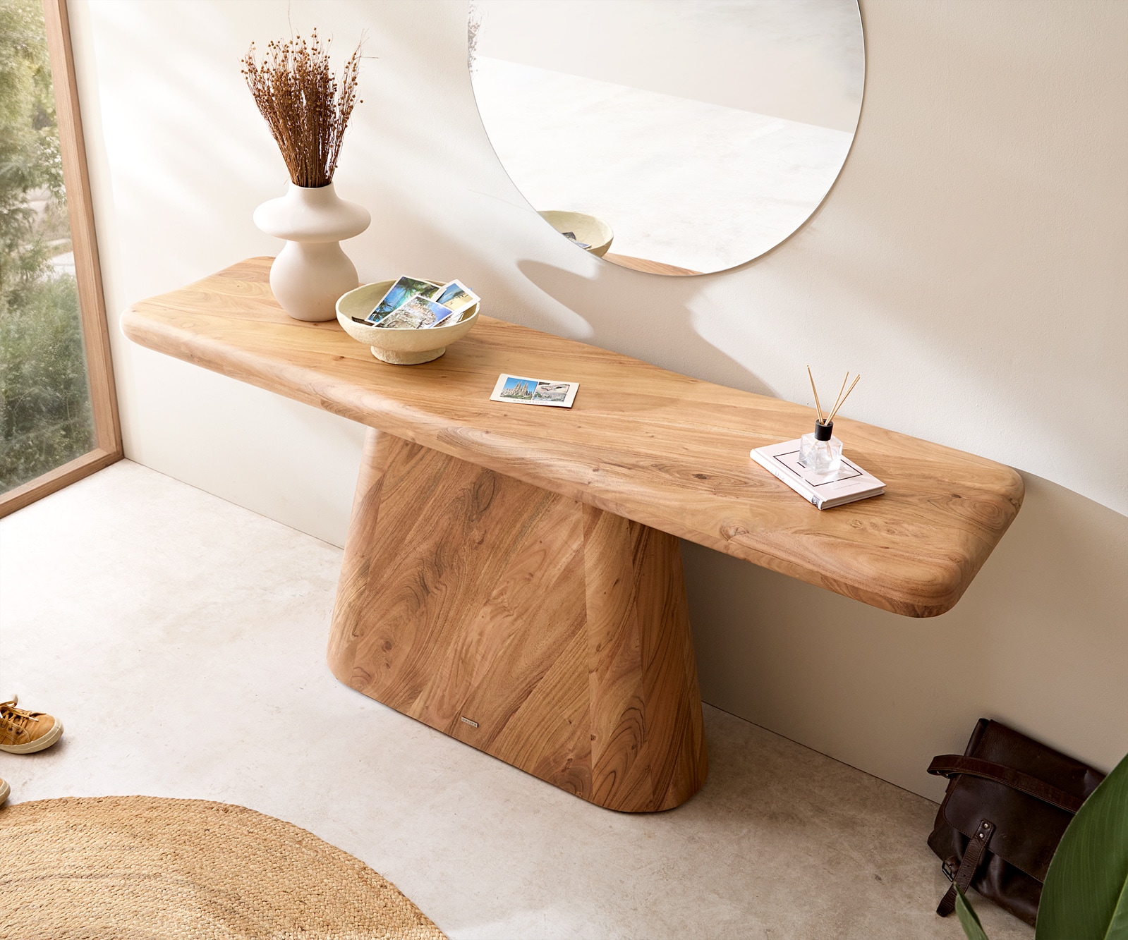 Konsolentisch Suva 180x45 cm Akazie Natur 2 Konsolentisch Suva 180x45 cm Akazie Natur 2
